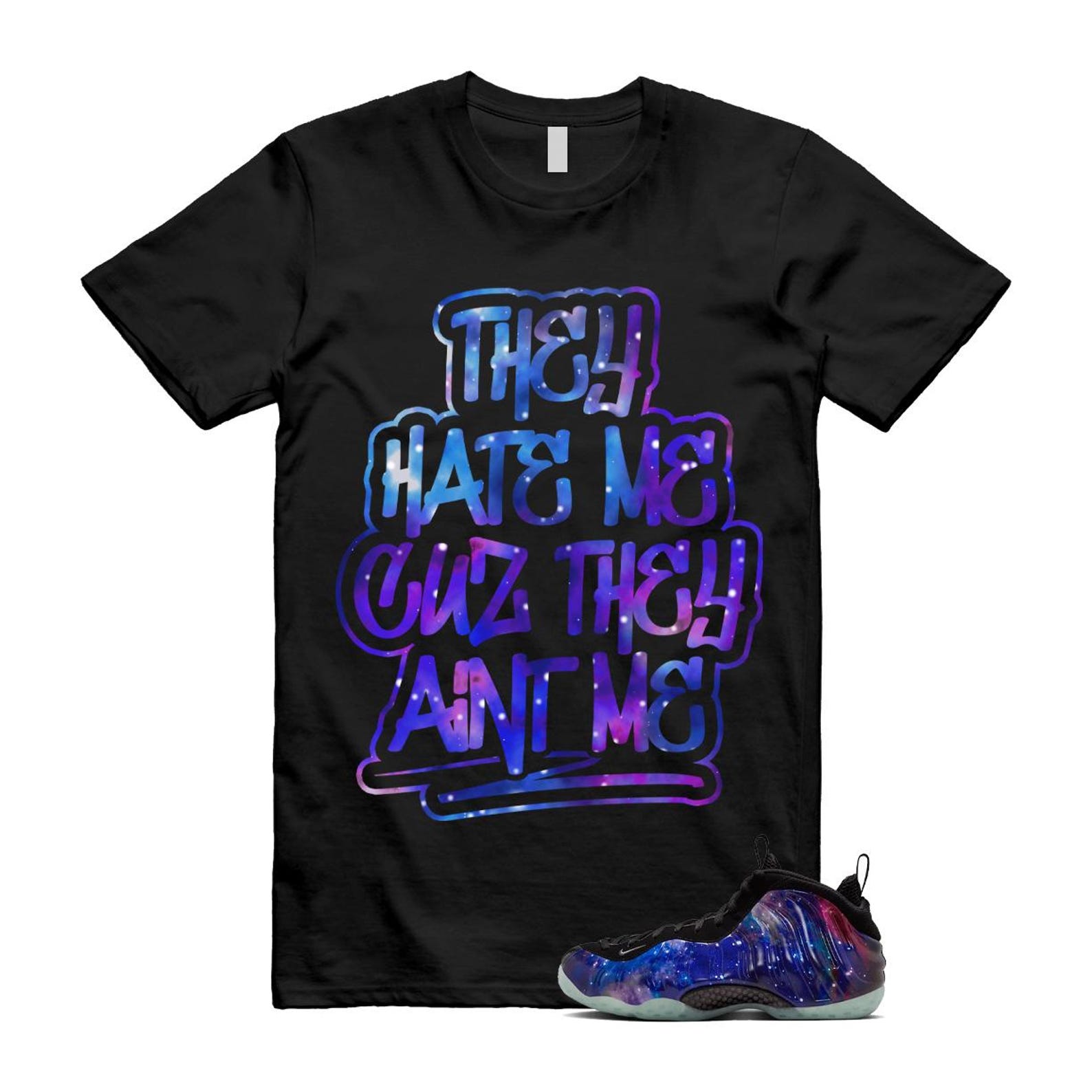 Galaxy Air Foamposite One 2025 Obsidian Black Anthracite T Shirt Match AINT, FQ4303-400 Sneaker Match Tees T-Shirt, Sneaker Match Tee