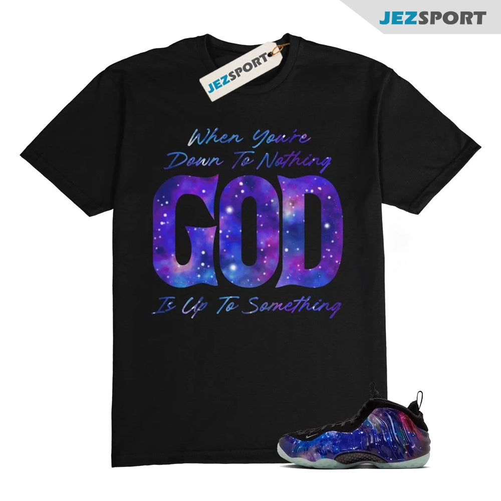 Galaxy Foamposite One Zoom Rookie Obsidian Black Anthracite T-Shirt Match UTS, FQ4303-400 Sneaker Match Tees T-Shirt, Sneaker Match Tee