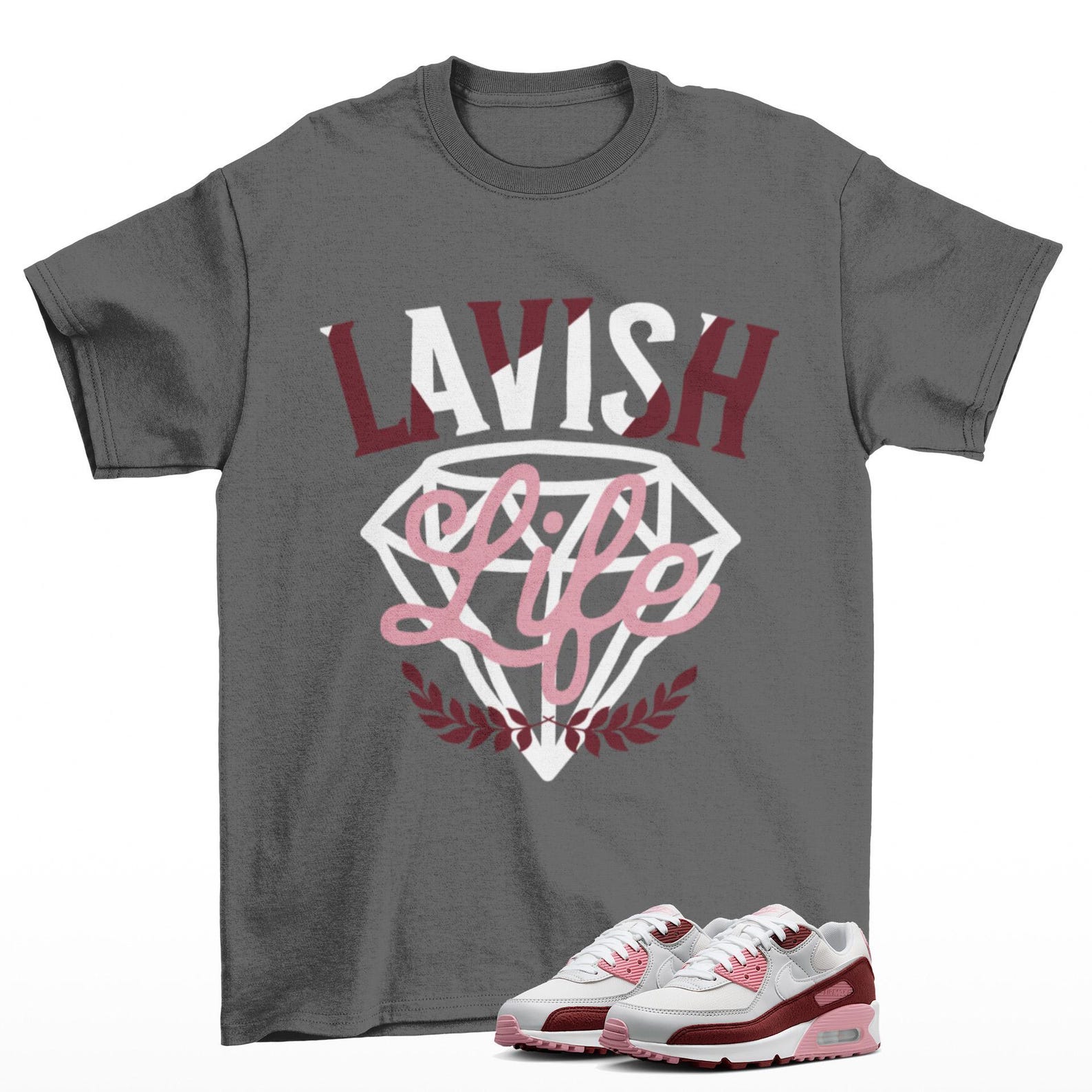 Lavish Sneaker T Shirt to Match Air Max 90 SE Neapolitan, HM9451-600 T-Shirt, Sneaker Match Tee
