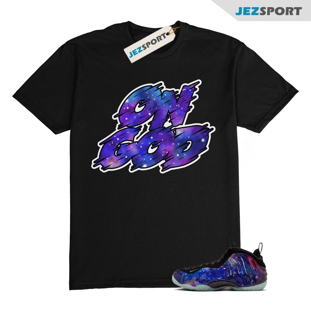 Galaxy Foamposite One Zoom Rookie Obsidian Black Anthracite T-Shirt Match ONGOD, FQ4303-400 Sneaker Match Tees T-Shirt, Sneaker Match Tee