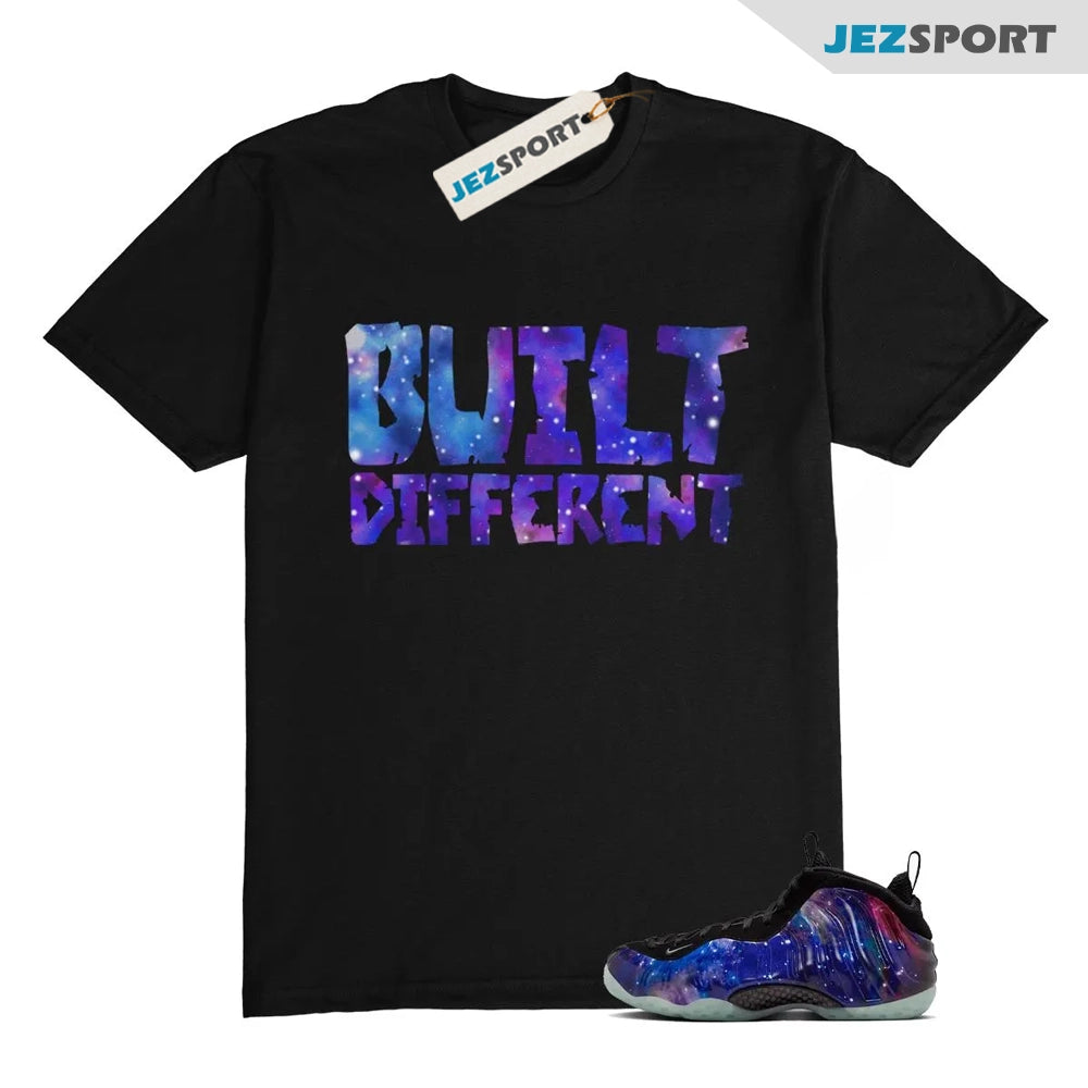 Galaxy Foamposite One Zoom Rookie Obsidian Black Anthracite T-Shirt Match BUILT, FQ4303-400 Sneaker Match Tees T-Shirt, Sneaker Match Tee