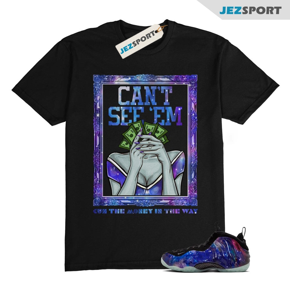 Galaxy Foamposite One Zoom Rookie Obsidian Black Anthracite T-Shirt Match MITW, FQ4303-400 Sneaker Match Tees T-Shirt, Sneaker Match Tee