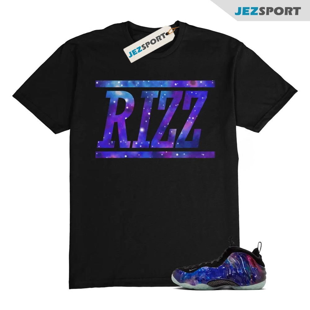 Galaxy Foamposite One Zoom Rookie Obsidian Black Anthracite T-Shirt Match RIZZ, FQ4303-400 Sneaker Match Tees T-Shirt, Sneaker Match Tee