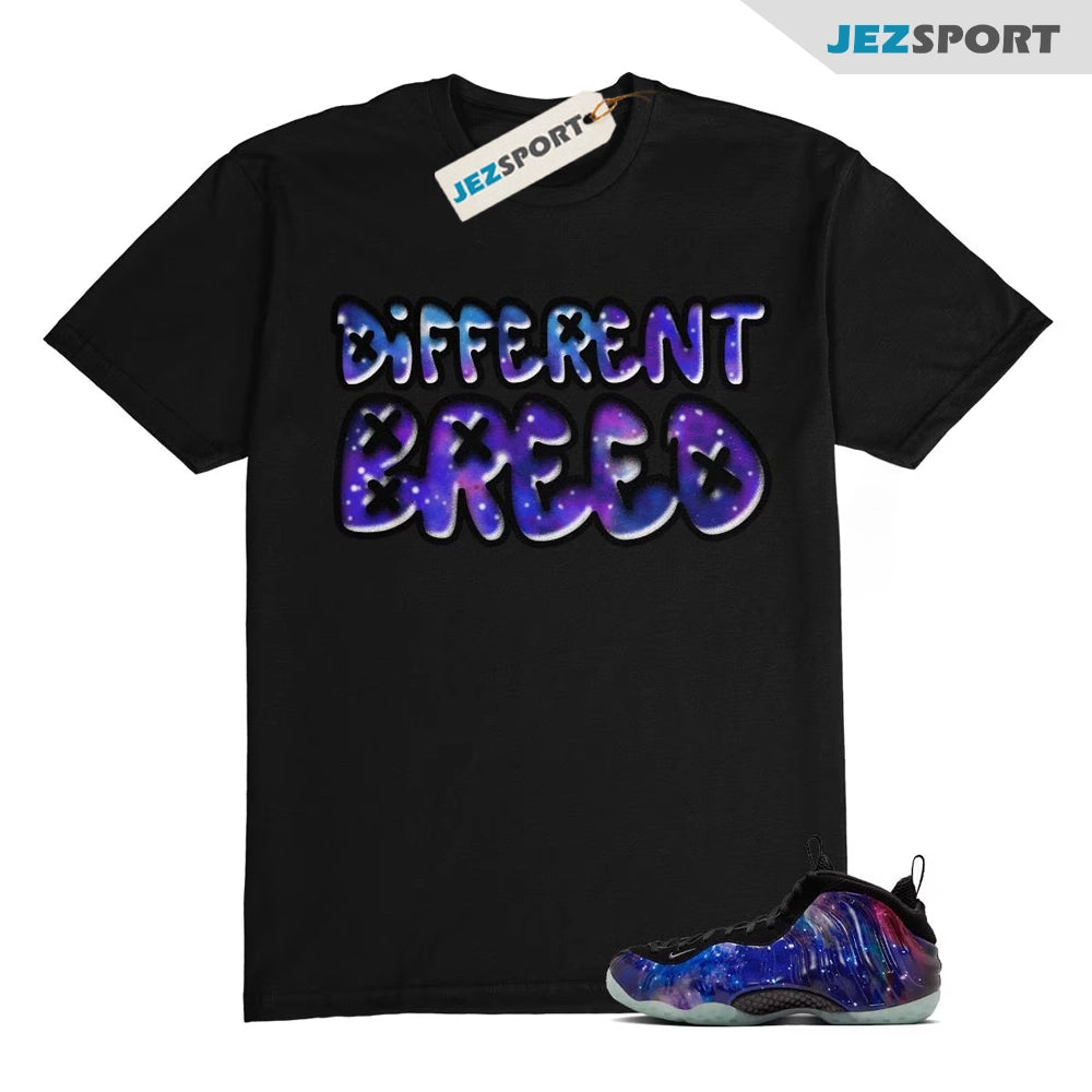 Galaxy Foamposite One Zoom Rookie Obsidian Black Anthracite T-Shirt Match DBREED, FQ4303-400 Sneaker Match Tees T-Shirt, Sneaker Match Tee