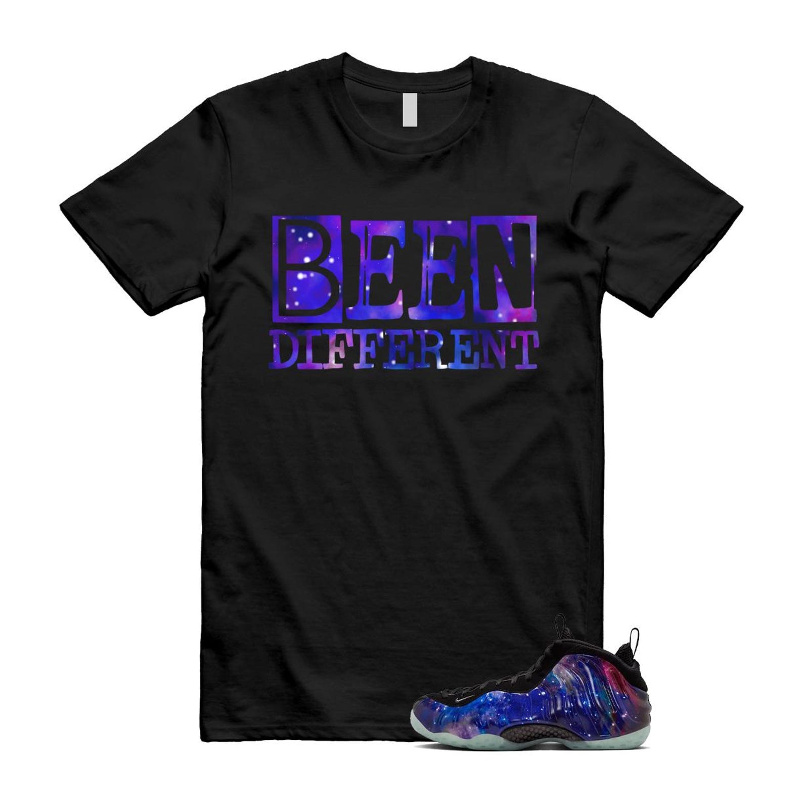 Galaxy Air Foamposite One 2025 Obsidian Black Anthracite T Shirt Match BEEN, FQ4303-400 Sneaker Match Tees T-Shirt, Sneaker Match Tee