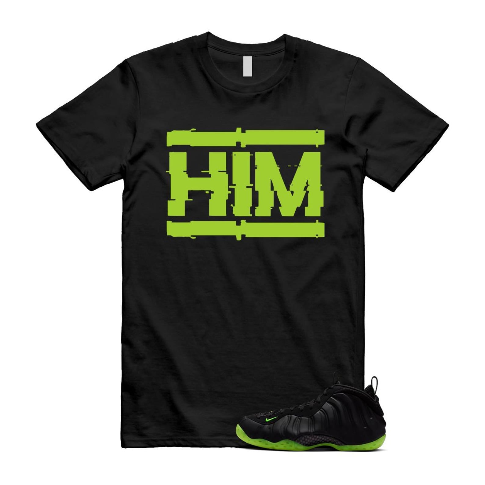 Foamposite Volt Black Air One T Shirt Match HIM HF2902-001 T-Shirt, Sneaker Match Tee