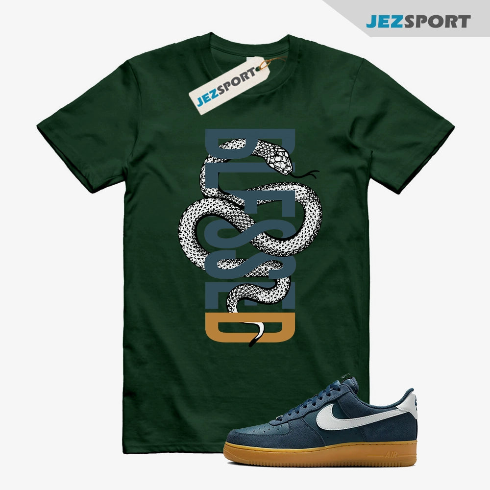 SNAKE T-Shirt To match Nike Air Force 1 '07 LV8 Gum Pack, Armory Navy T-Shirt, FQ8714-400 Sneaker Match Tees T-Shirt, Sneaker Match Tee