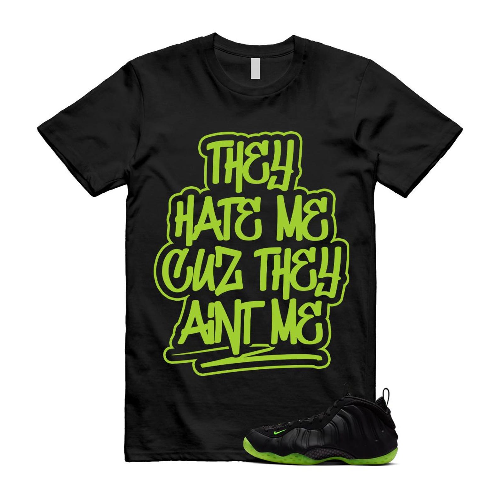Foamposite Volt Black Air One T Shirt Match AINT HF2902-001 T-Shirt, Sneaker Match Tee