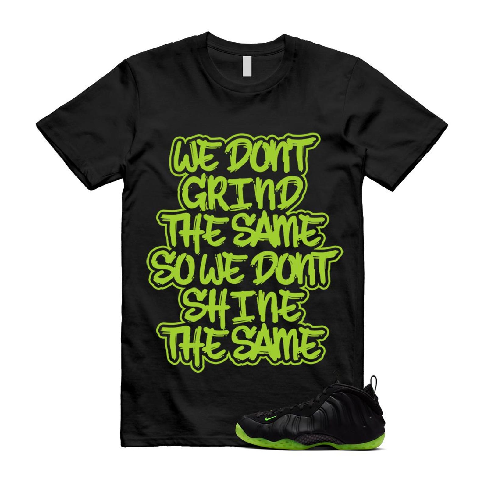 Foamposite Volt Black Air One T Shirt Match GRIND HF2902-001 T-Shirt, Sneaker Match Tee