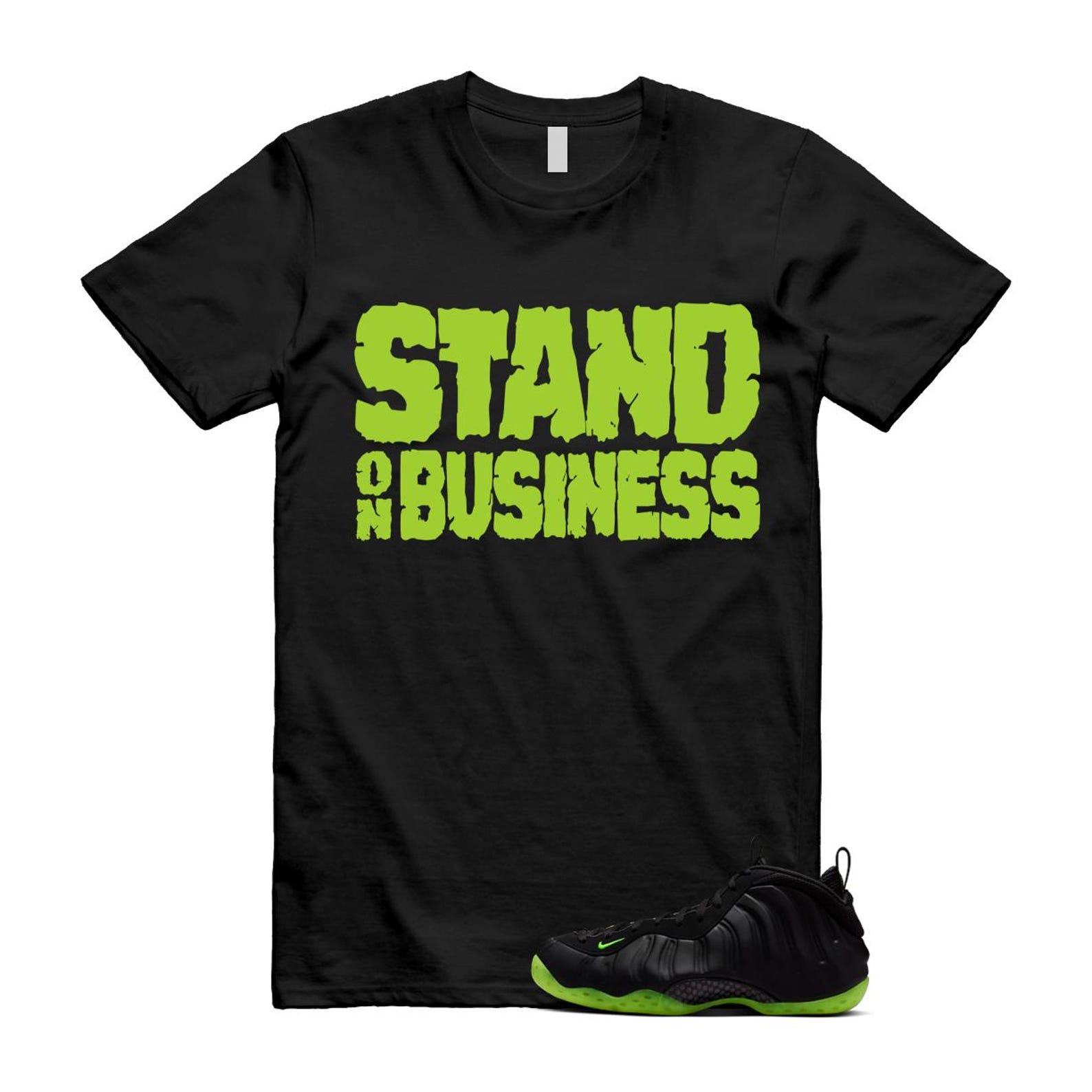 Foamposite Volt Black Air One T Shirt Match SOB HF2902-001 T-Shirt, Sneaker Match Tee