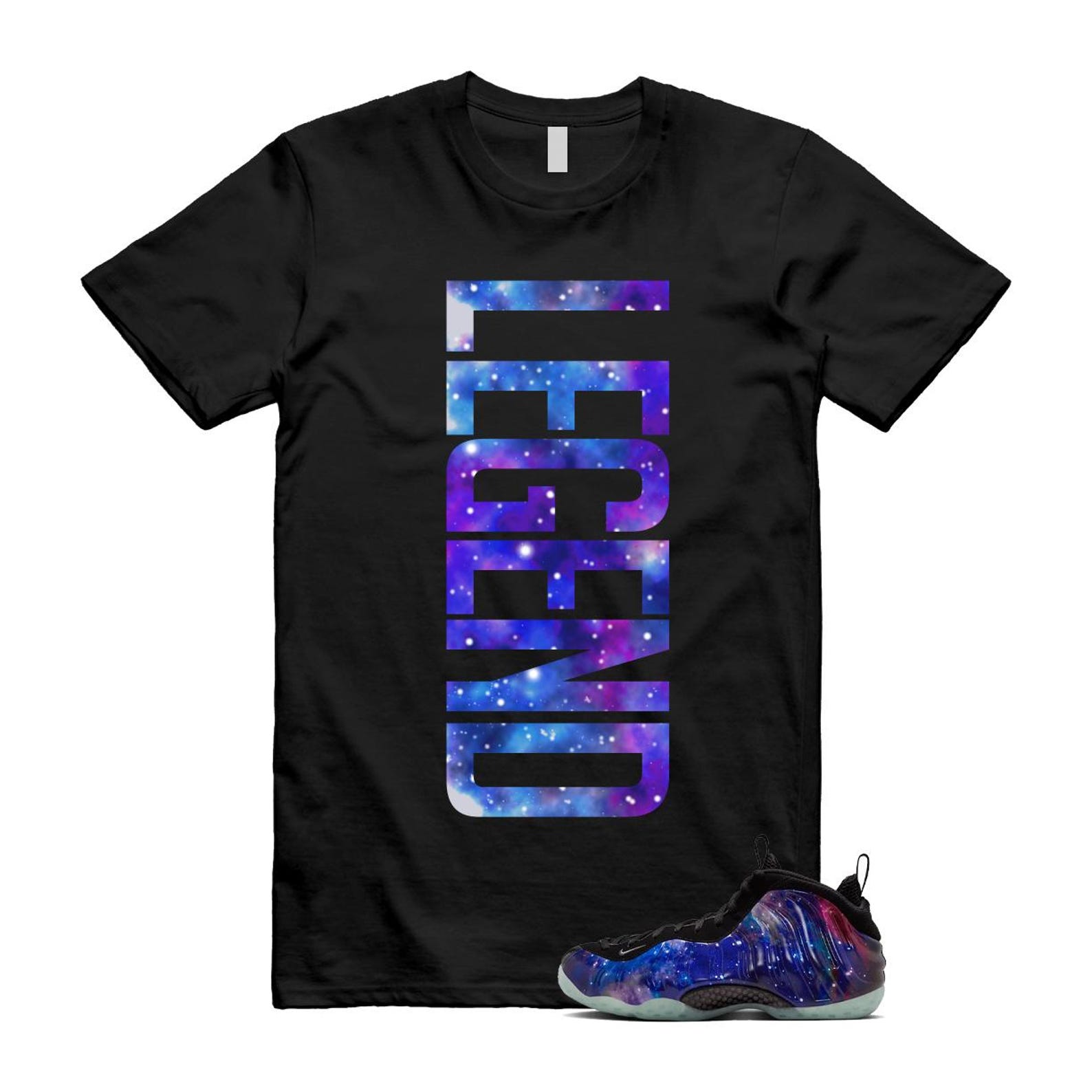 Galaxy Air Foamposite One 2025 Obsidian Black Anthracite T Shirt Match LEGEND, FQ4303-400 Sneaker Match Tees T-Shirt, Sneaker Match Tee