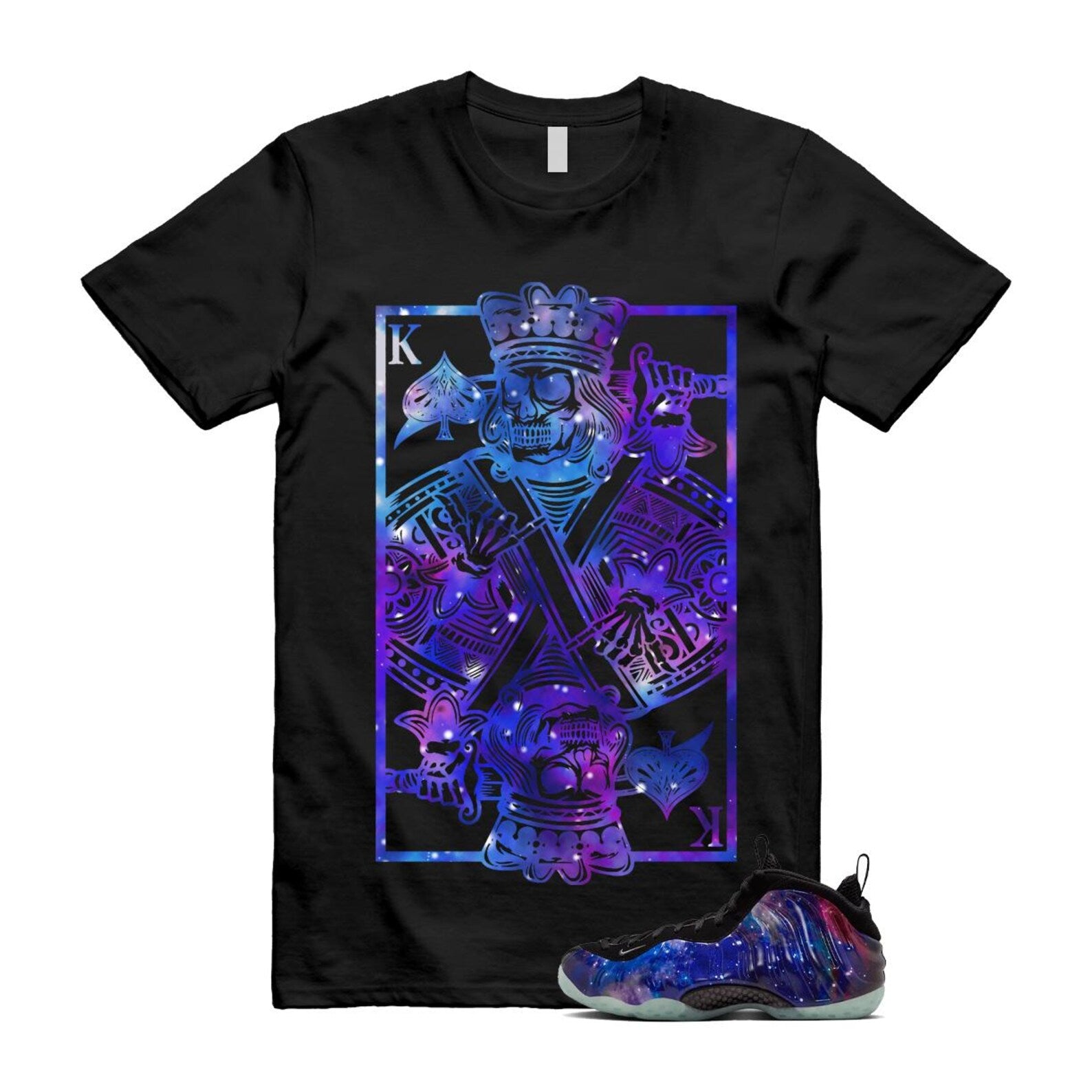 Galaxy Air Foamposite One 2025 Obsidian Black Anthracite T Shirt Match KC, FQ4303-400 Sneaker Match Tees T-Shirt, Sneaker Match Tee