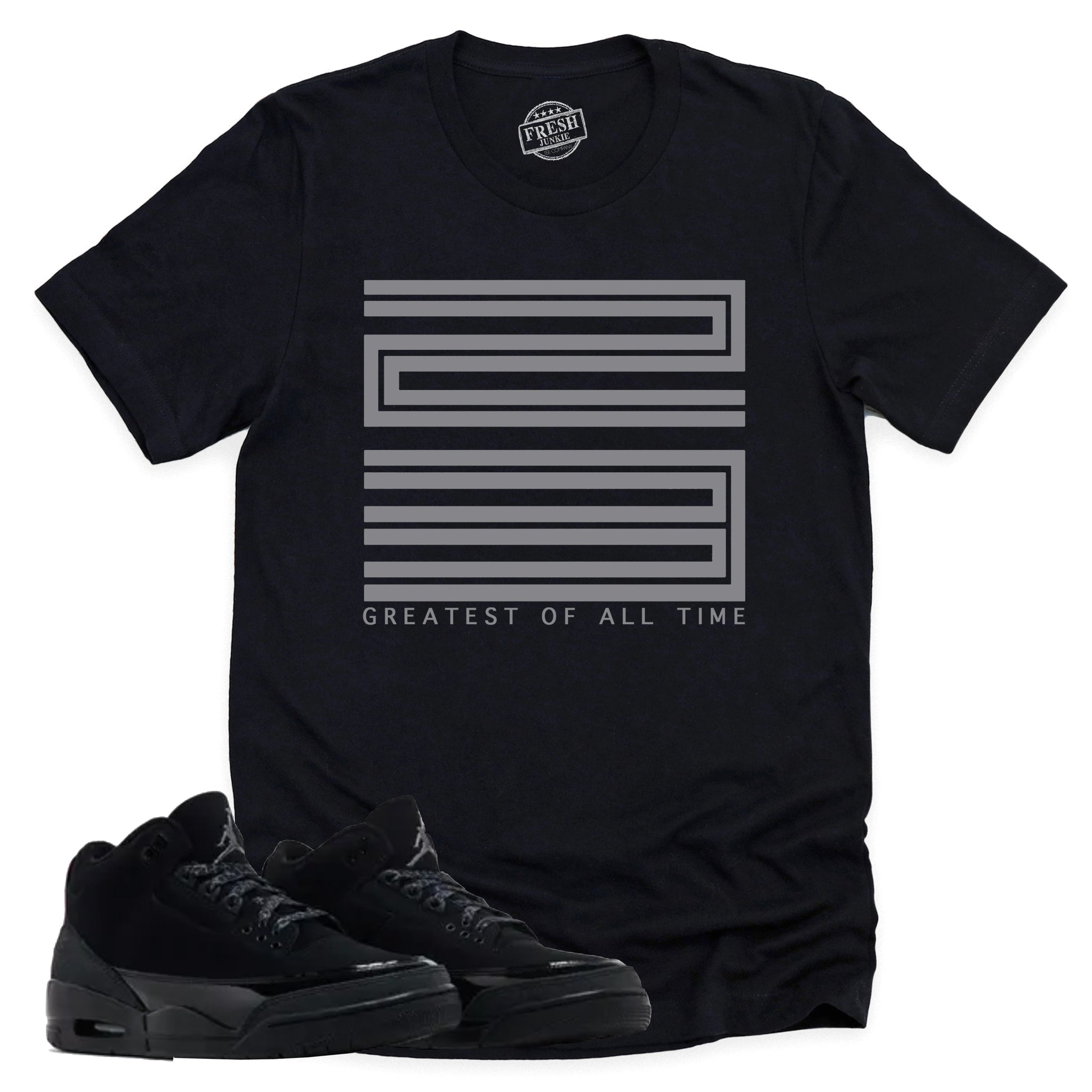 GOAT Shirt, Retro Air Jordan 3 Black Cat Shirt Match Sneaker CT8532-001 T-Shirt, Sneaker Match Tee