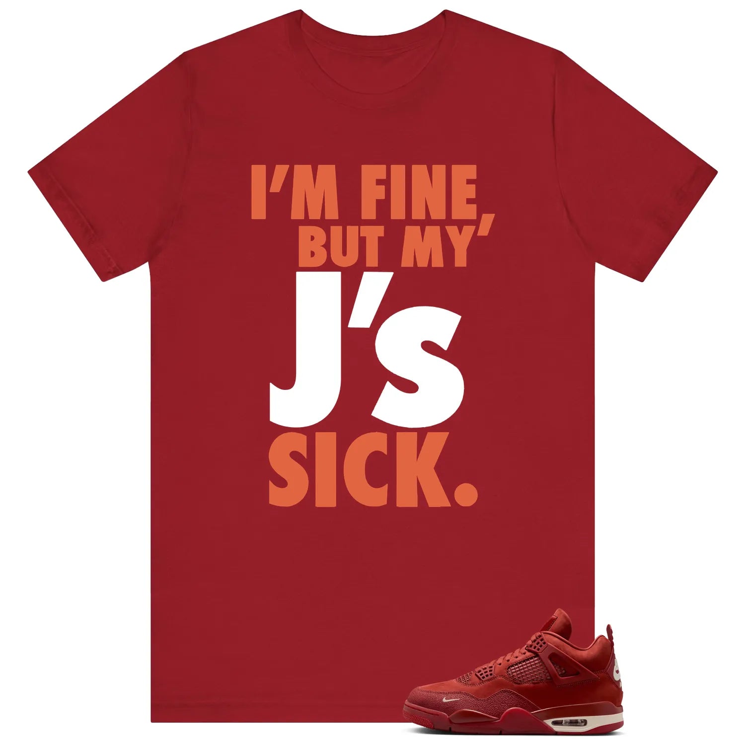 Nigel Sylvester x Air Jordan 4 Brick by Brick Lovers’ Sick J’s Shirt HF4340-800 T-Shirt, Sneaker Match Tee
