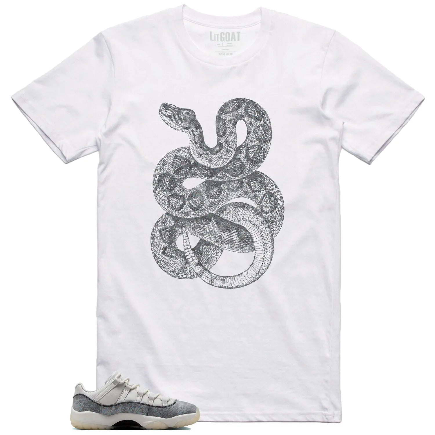 Python Snake Shirt for Air Jordan 11 Low Year of the Snake Sneaker HQ7000-001 T-Shirt, Sneaker Match Tee