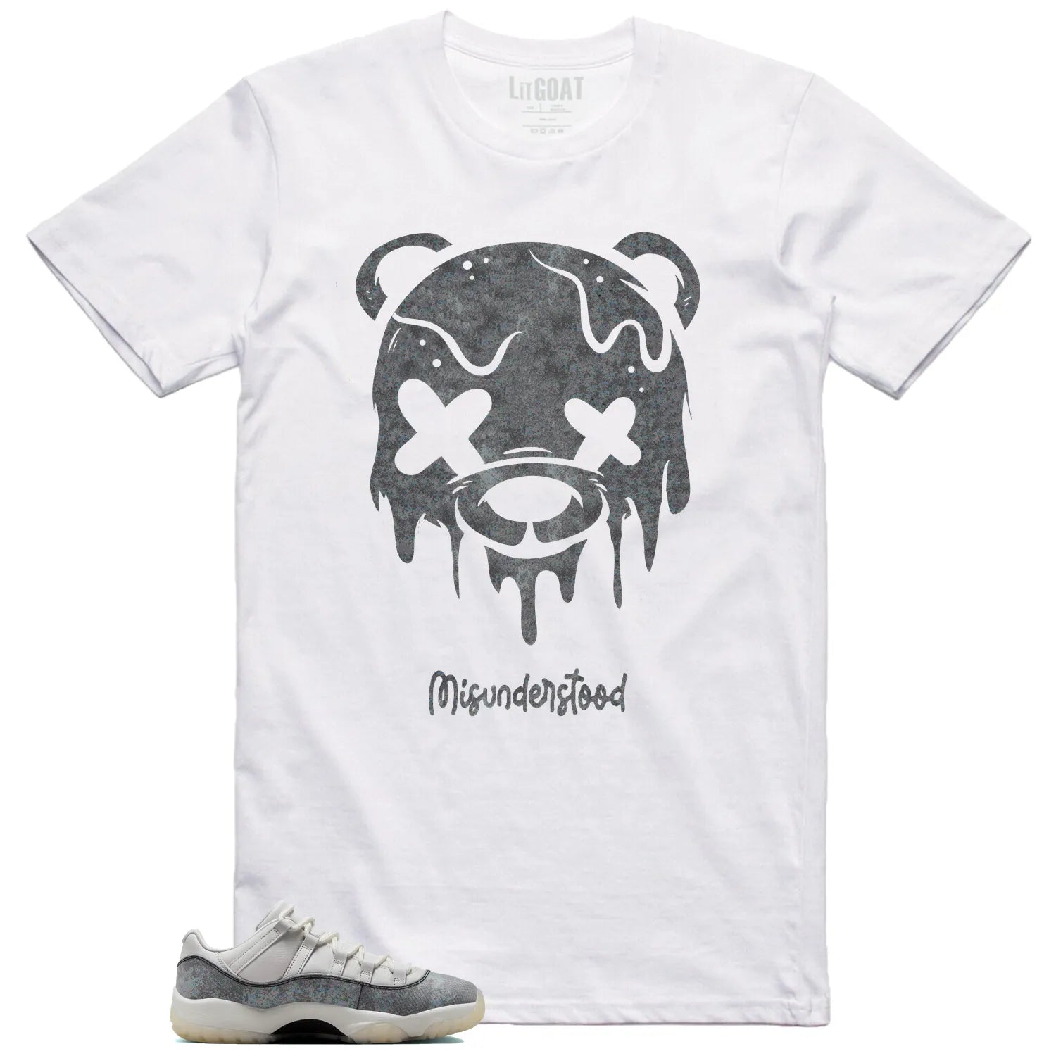 Air Jordan 11 Low Year of the Snake Matching T-Shirt, Drippy Bear Graphic HQ7000-001 T-Shirt, Sneaker Match Tee
