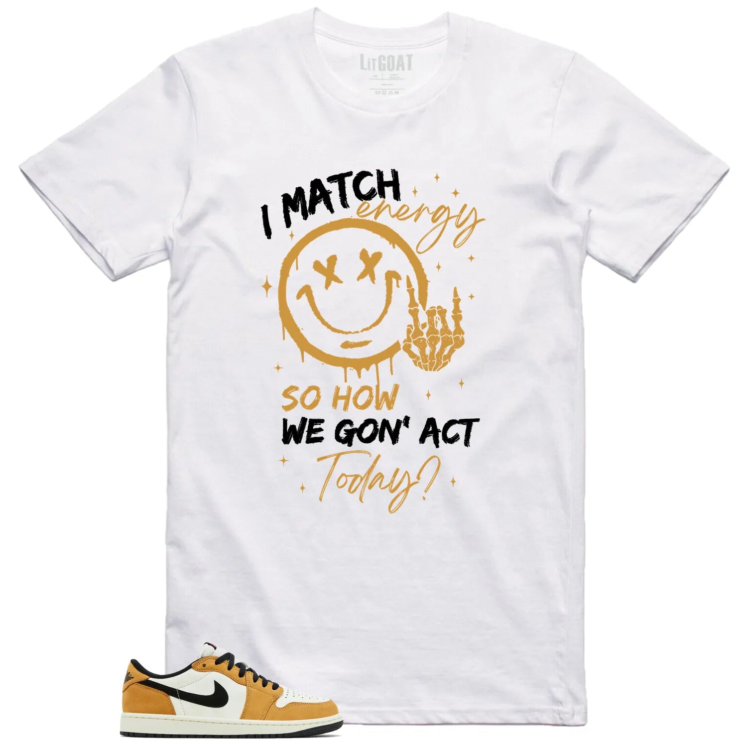 Air Jordan 1 Low OG Rookie of the Year Matching T-Shirt Shirt, Match Energy CZ0790-107 T-Shirt, Sneaker Match Tee