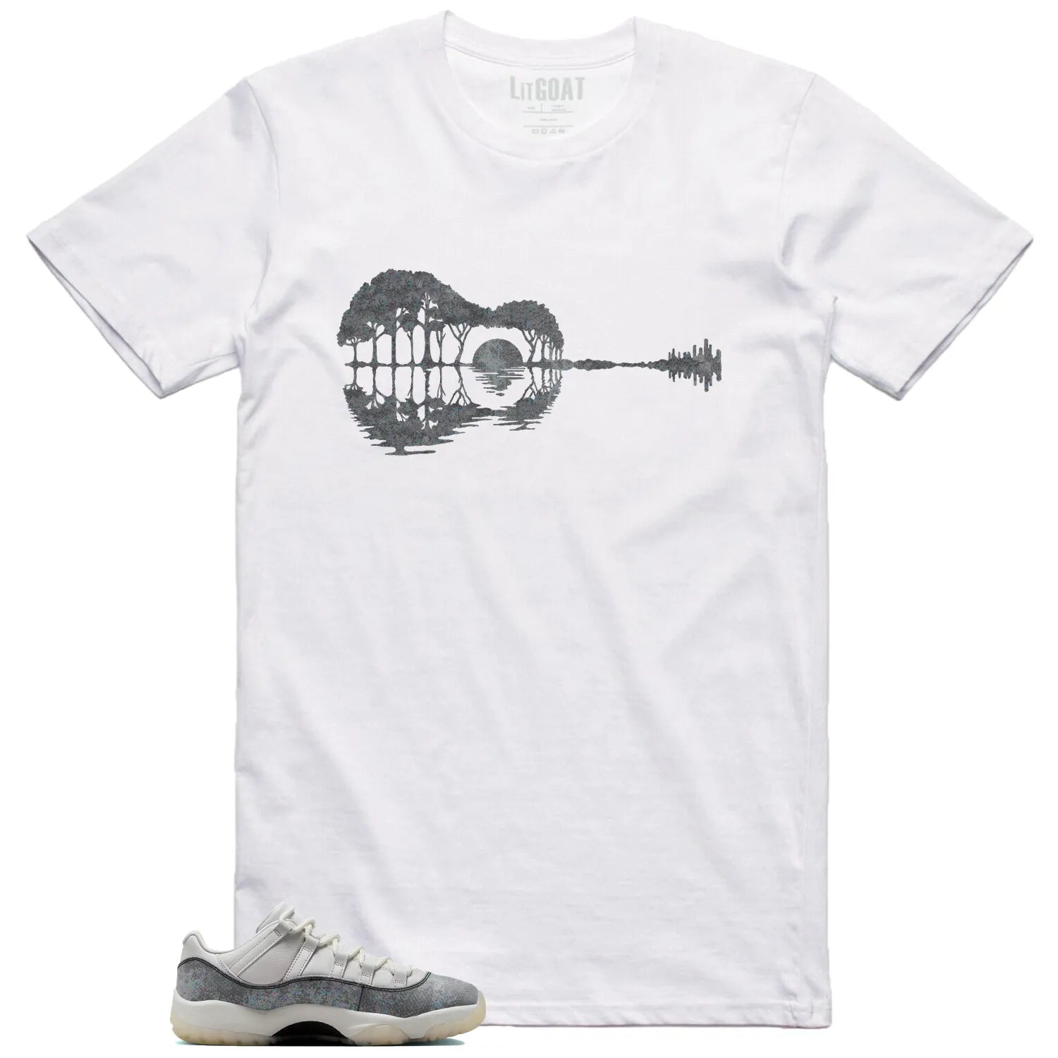 Guitar Shirt for Air Jordan 11 Low Year of the Snake Sneaker HQ7000-001 T-Shirt, Sneaker Match Tee