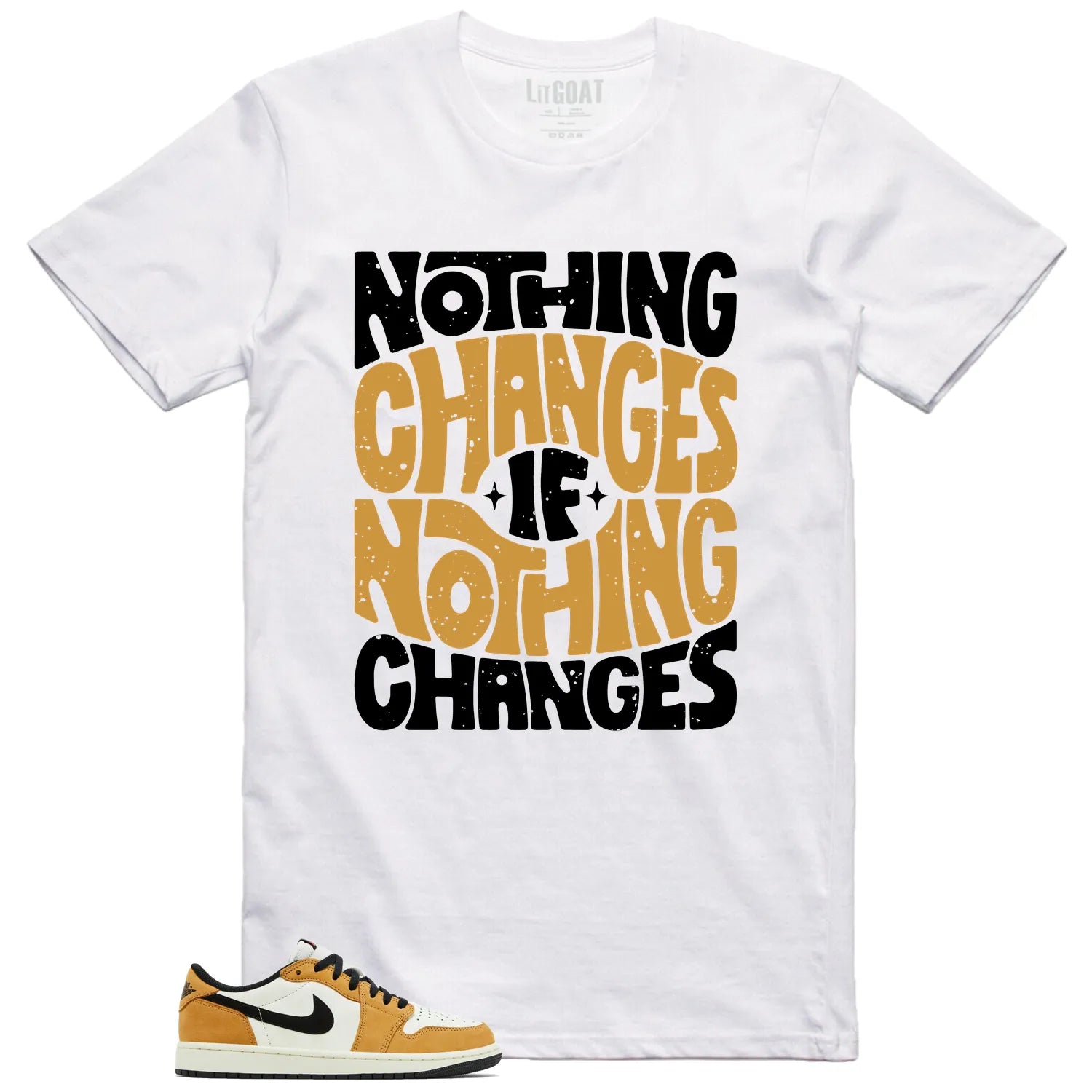 Air Jordan 1 Low OG Rookie of the Year Style: Nothing Changes T-Shirt CZ0790-107 T-Shirt, Sneaker Match Tee