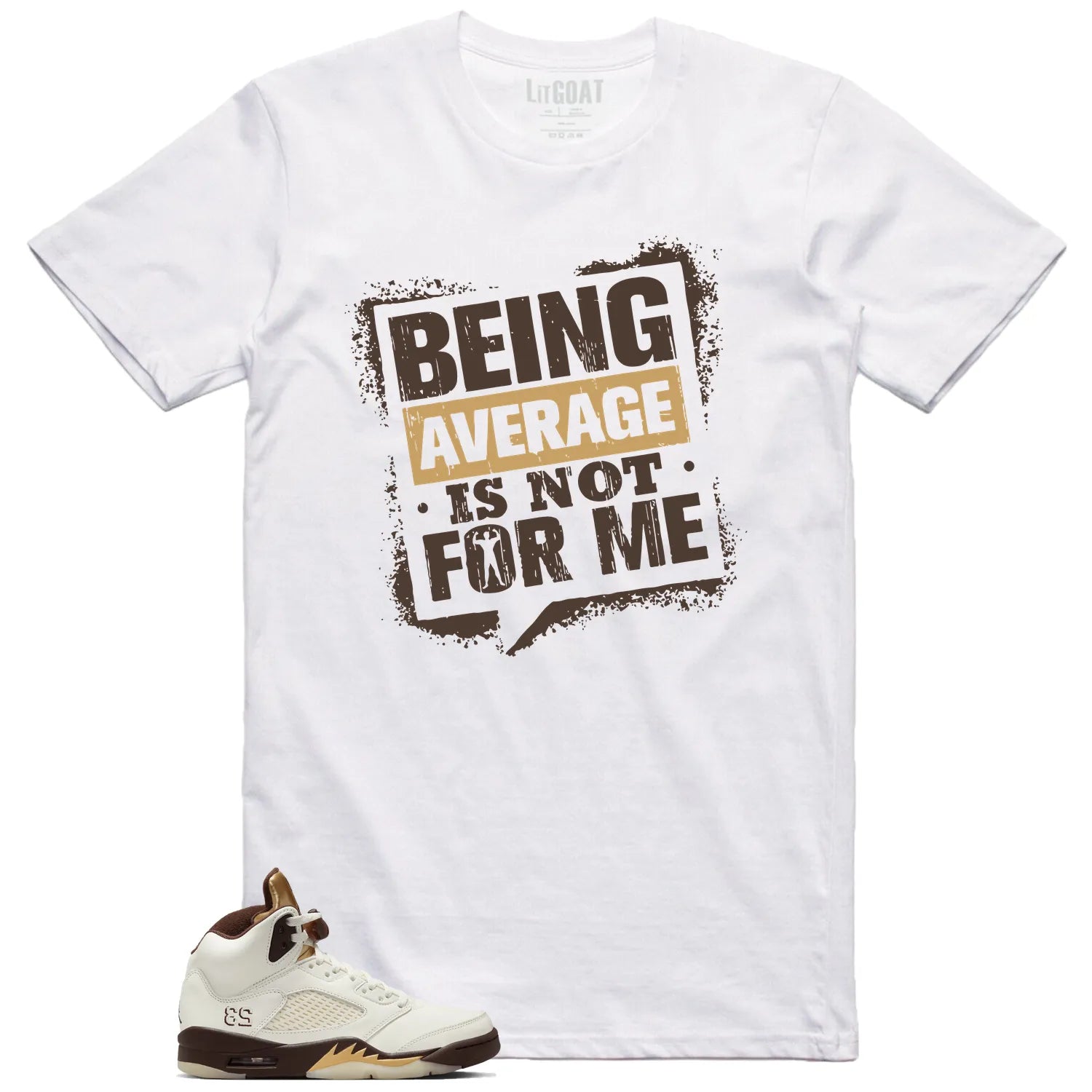 Average Not Me T-Shirt Matches Jordan 5 Retro Golden Ticket Sneaker DD9336-200 T-Shirt, Sneaker Match Tee