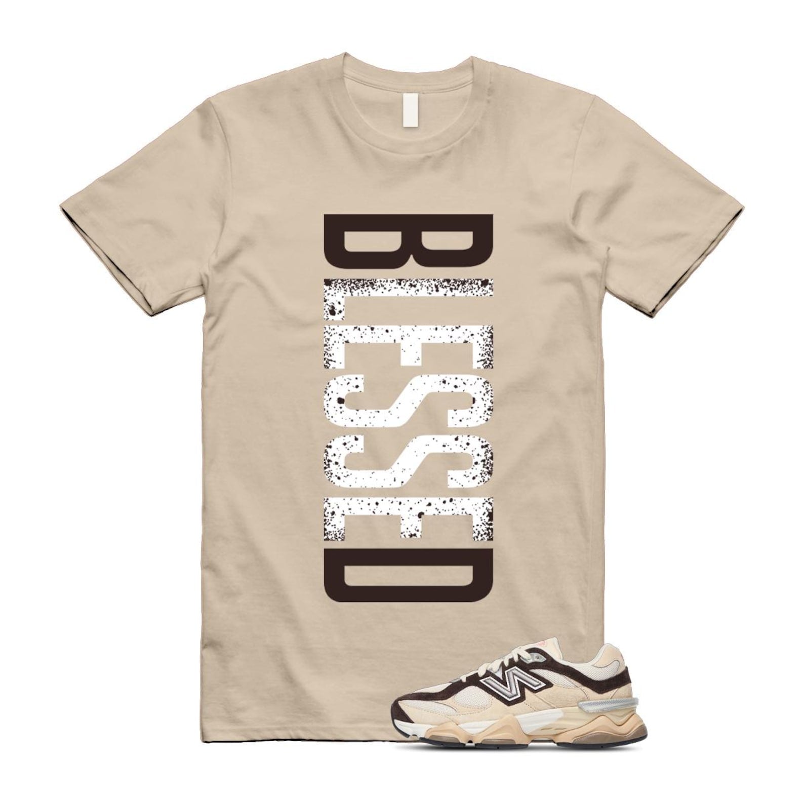 9060 Emerging Brown White T Shirt Match VERTBLS U9060FLP T-Shirt, Sneaker Match Tee