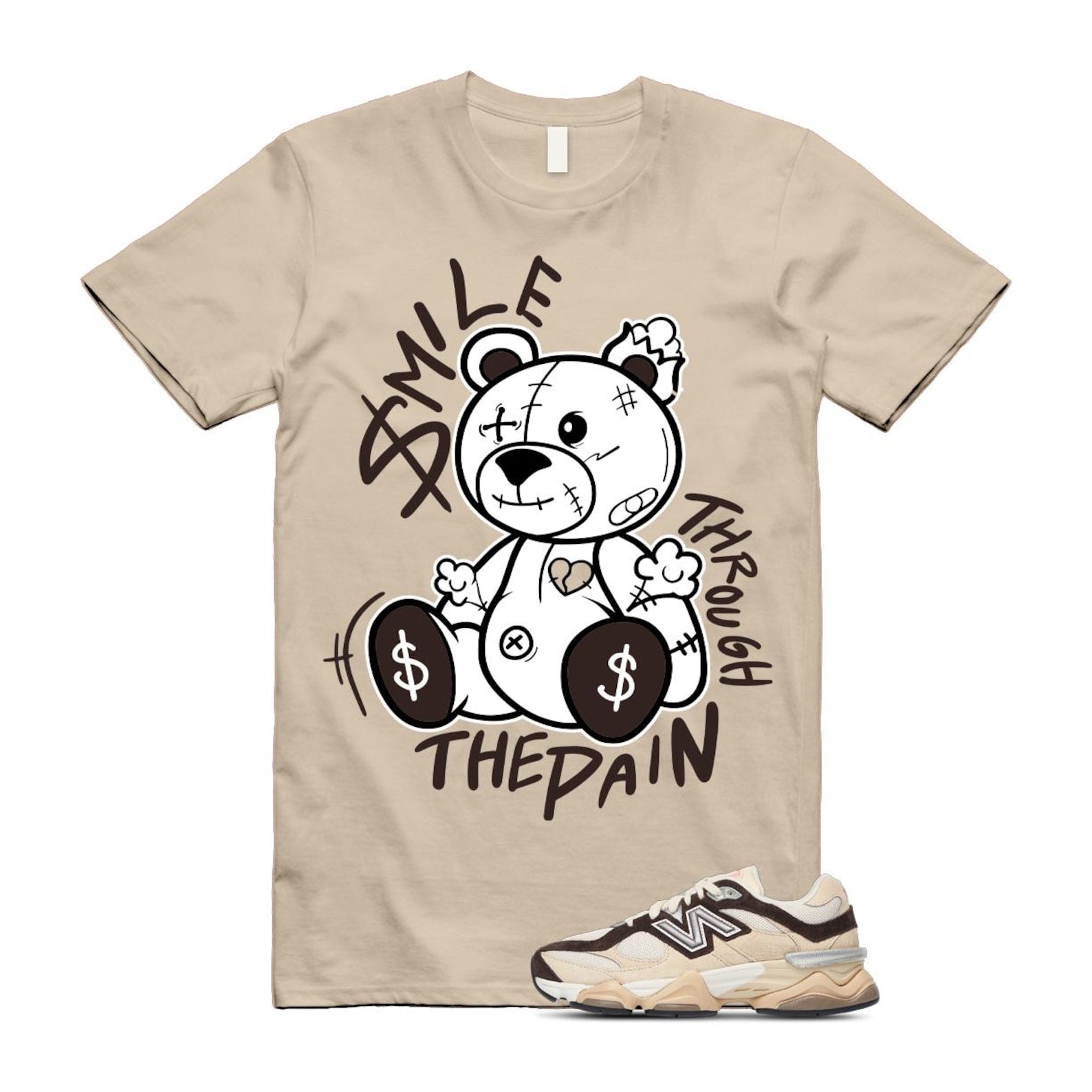 9060 Emerging Brown White T Shirt Match SM2 U9060FLP T-Shirt, Sneaker Match Tee