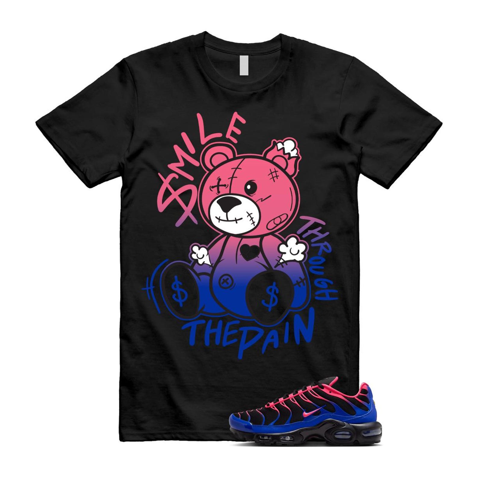 Air Max Hyper Pink Racer Blue Black 95 T Shirt Match SM2 IF6146-001 T-Shirt, Sneaker Match Tee