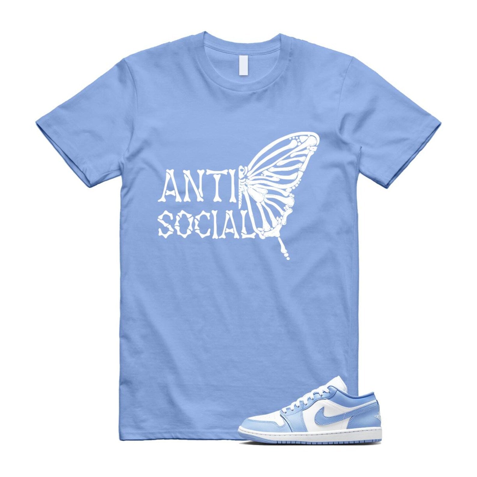 Jordan 1 Low White Aluminum T Shirt Match ASB DC0774-142 T-Shirt, Sneaker Match Tee