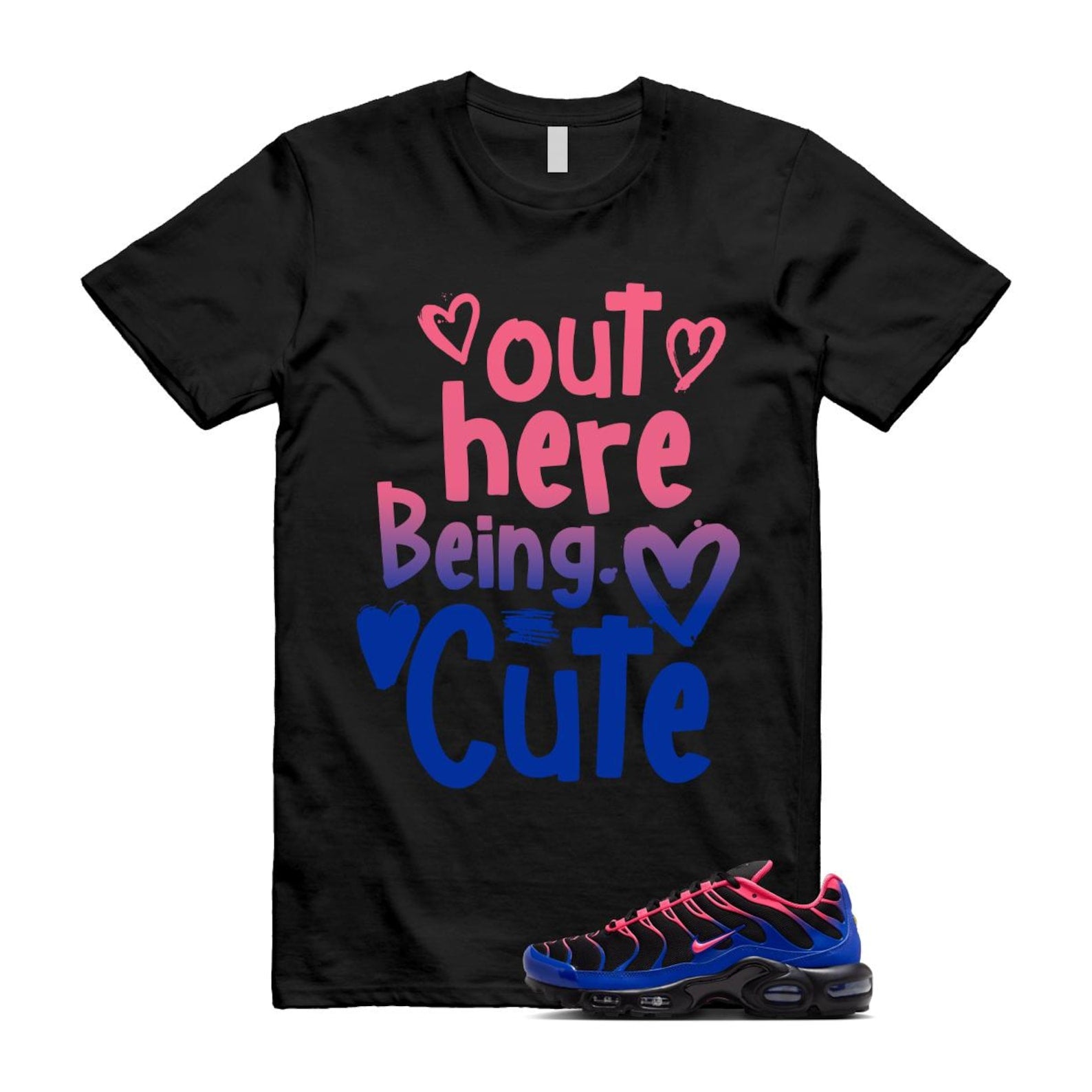 Air Max Hyper Pink Racer Blue Black 95 T Shirt Match C2 IF6146-001 T-Shirt, Sneaker Match Tee