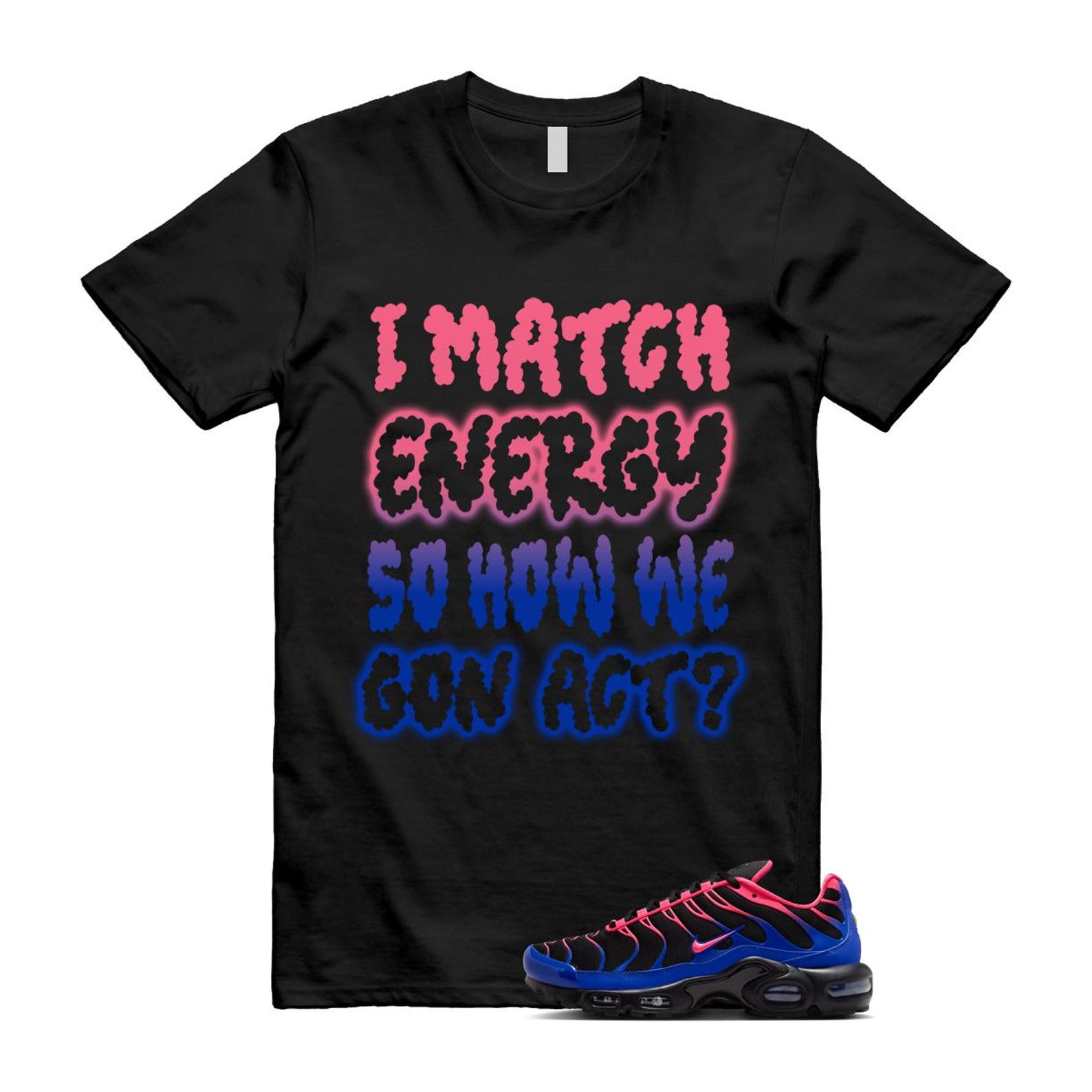 Air Max Hyper Pink Racer Blue Black 95 T Shirt Match MATCH IF6146-001 T-Shirt, Sneaker Match Tee