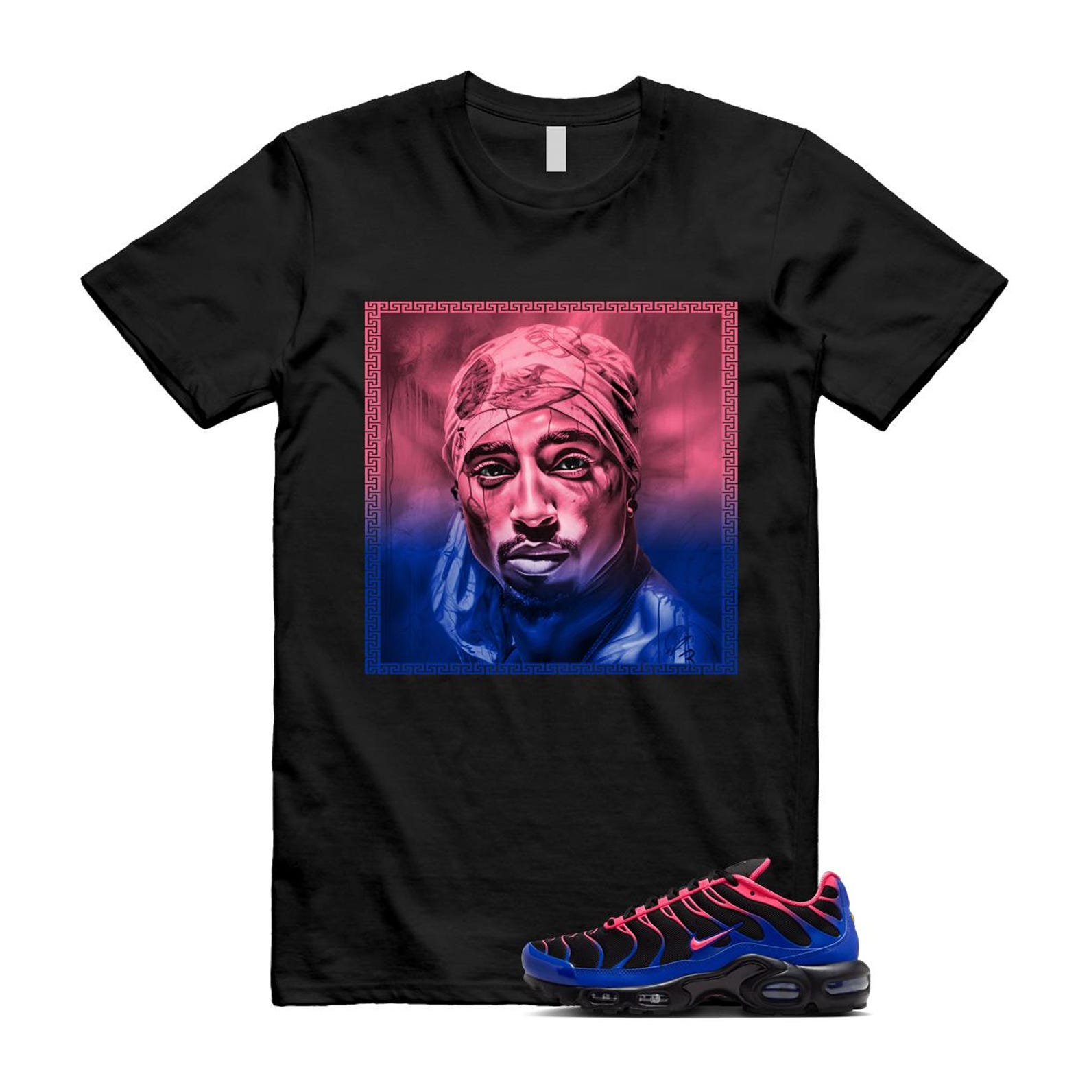 Air Max Hyper Pink Racer Blue Black 95 T Shirt Match PAC IF6146-001 T-Shirt, Sneaker Match Tee
