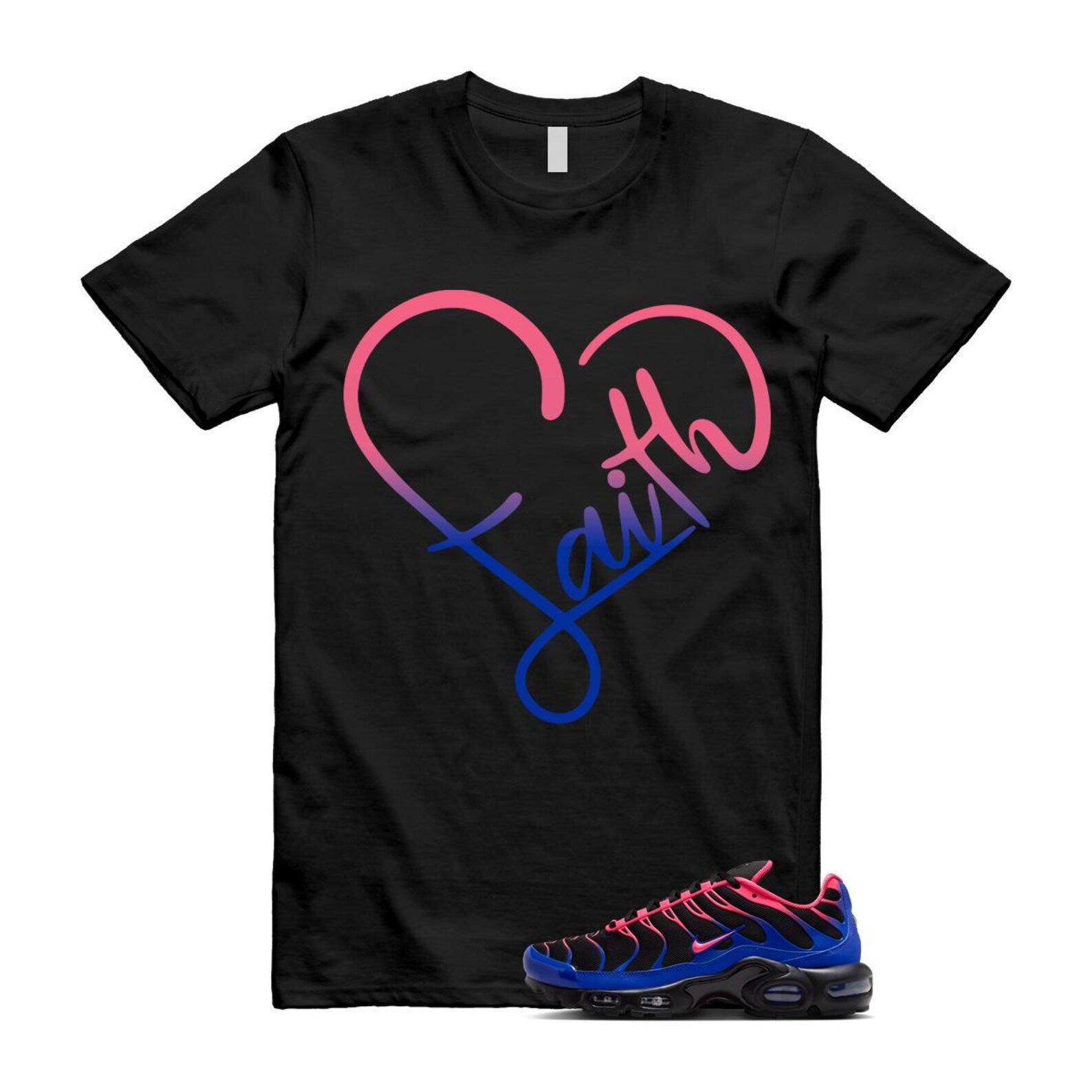Air Max Hyper Pink Racer Blue Black 95 T Shirt Match FAITH IF6146-001 T-Shirt, Sneaker Match Tee