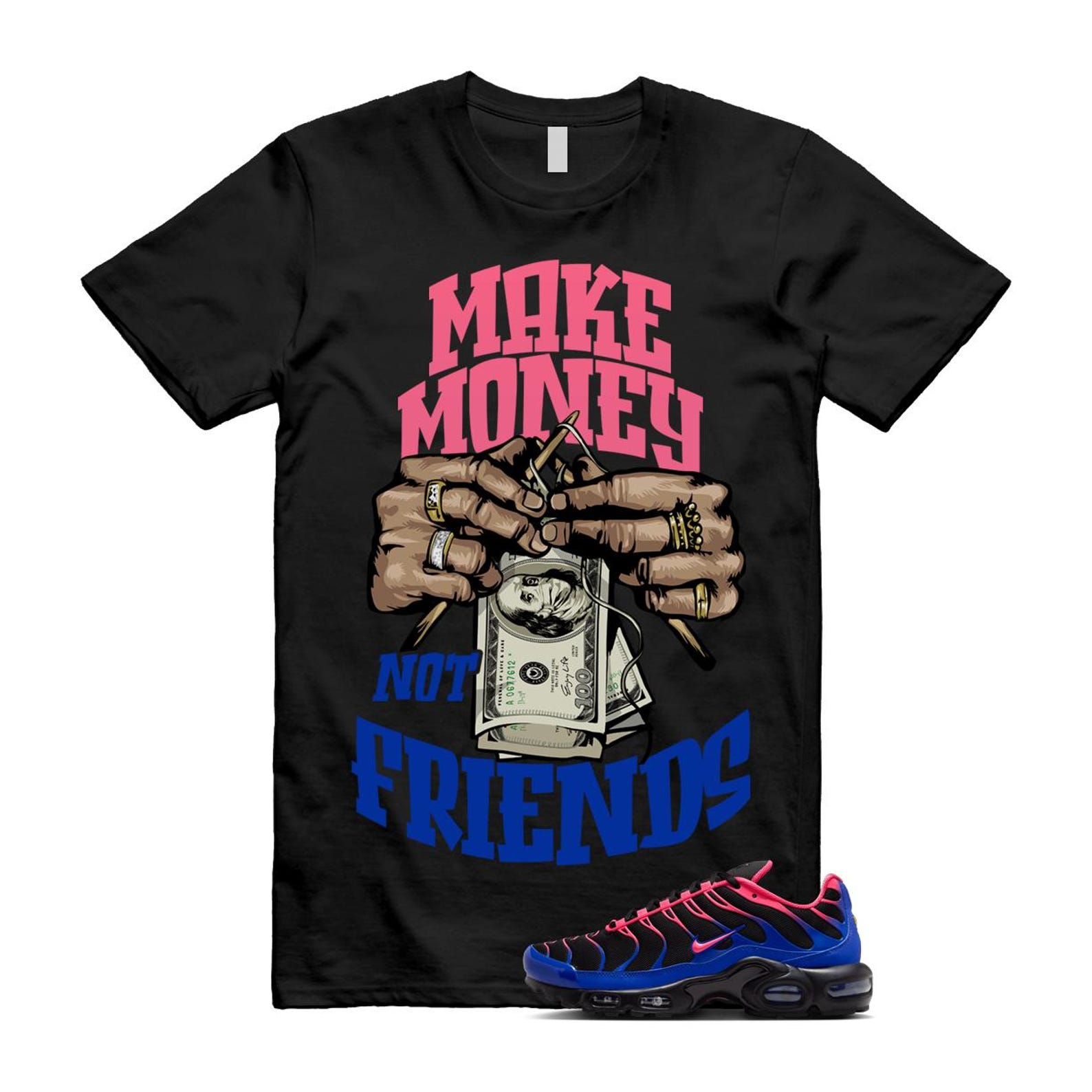 Air Max Hyper Pink Racer Blue Black 95 T Shirt Match MM IF6146-001 T-Shirt, Sneaker Match Tee
