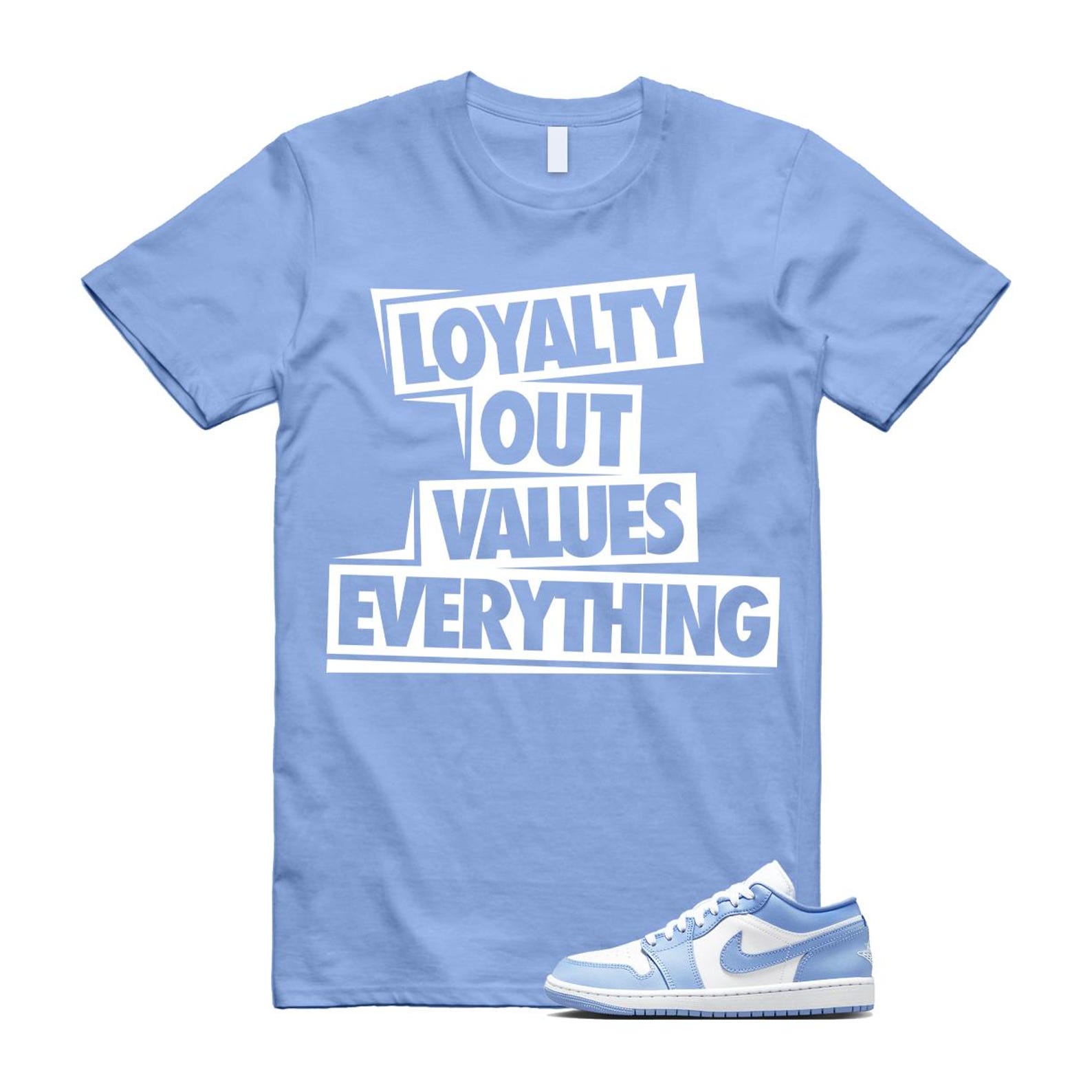 Jordan 1 Low White Aluminum T Shirt Match LOVE DC0774-142 T-Shirt, Sneaker Match Tee
