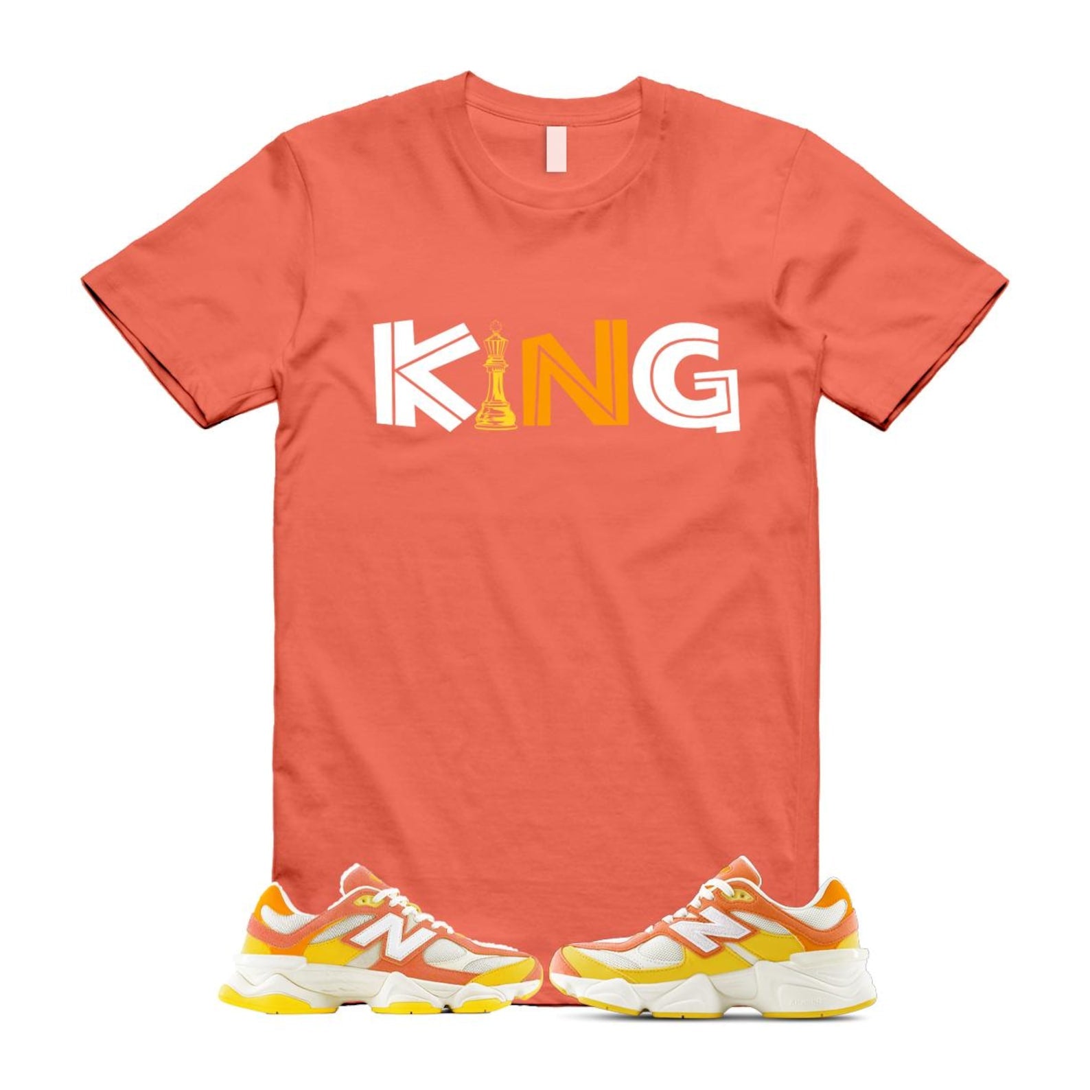 9060 Fluorescent Pink Orange Yellow Citrus Grapefruit Lemon Clementine T Shirt Match KING U9060FLO T-Shirt, Sneaker Match Tee