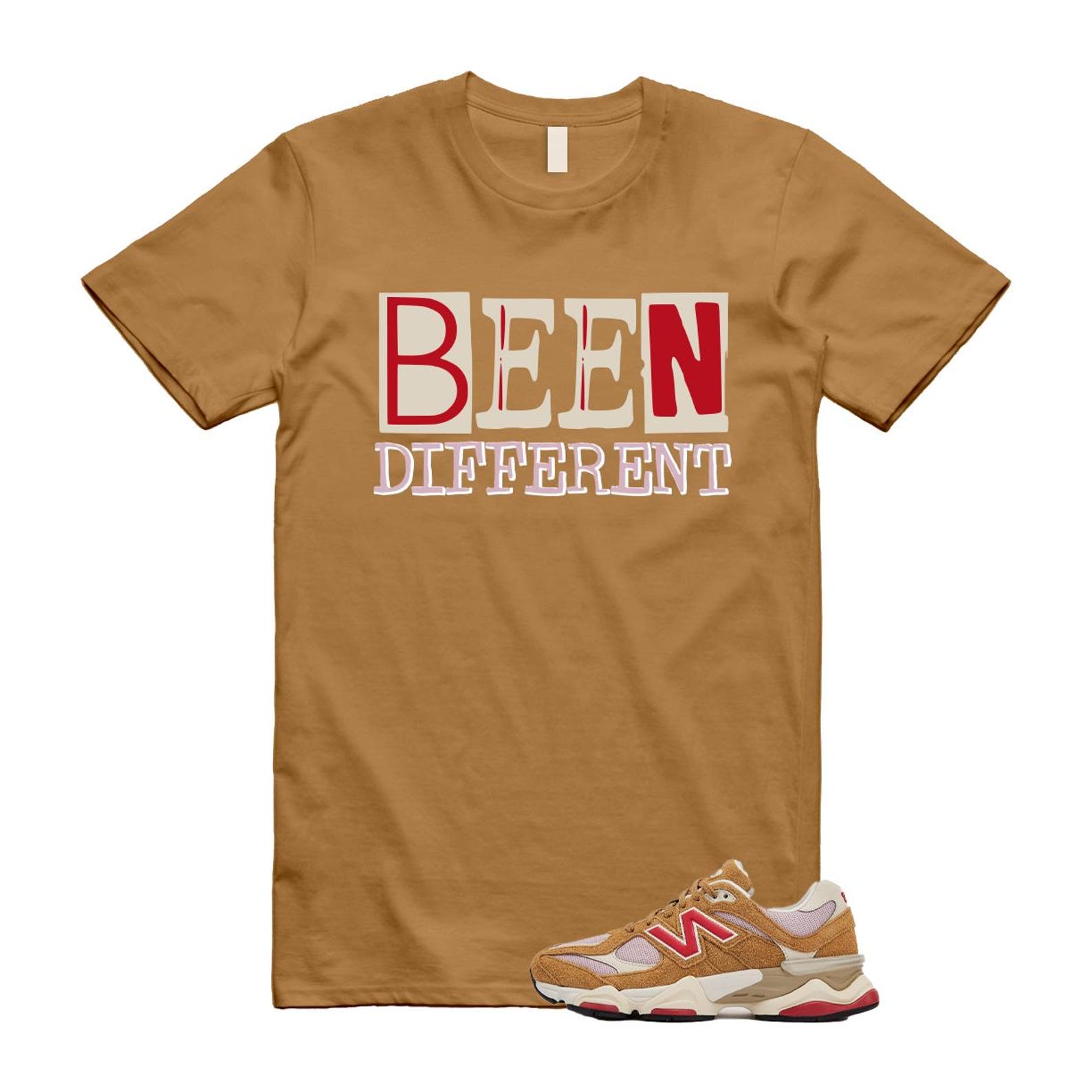 9060 Great Plains True Red Twilight Haze Wheat T Shirt Match BEEN U9060GEA T-Shirt, Sneaker Match Tee