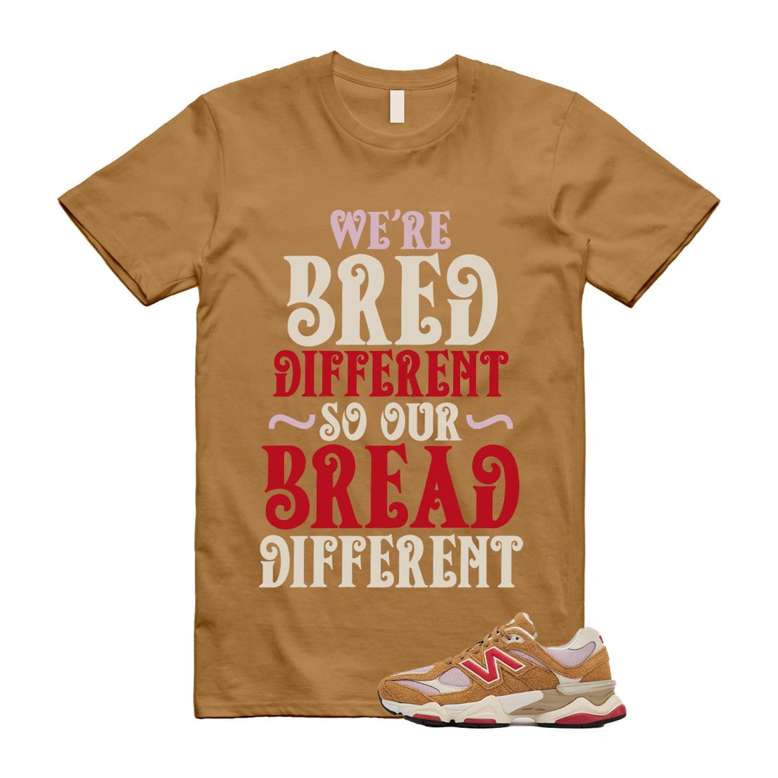 9060 Great Plains True Red Twilight Haze Wheat T Shirt Match BREAD U9060GEA T-Shirt, Sneaker Match Tee