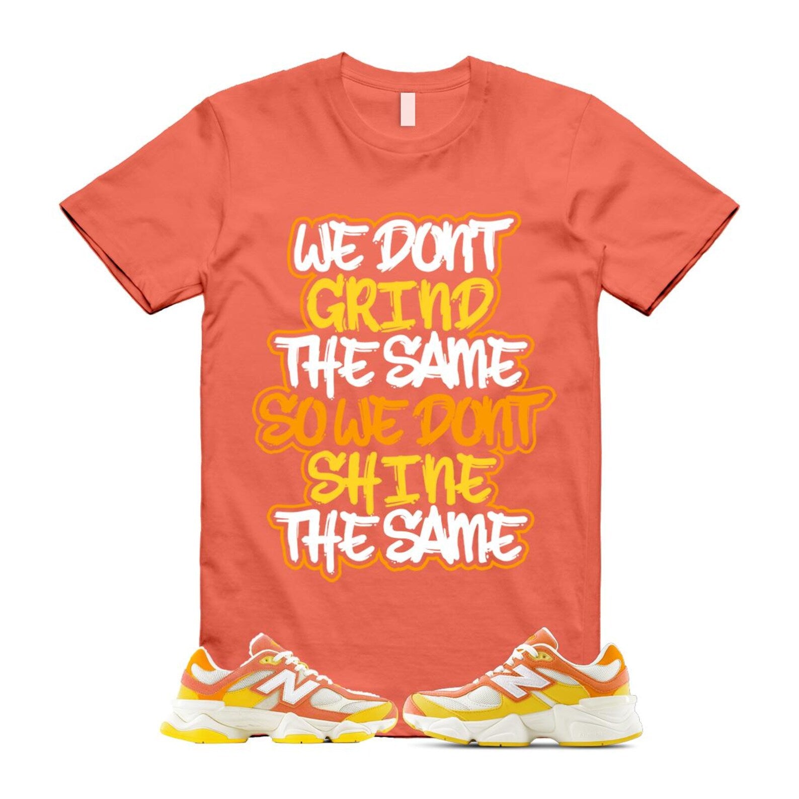 9060 Fluorescent Pink Orange Yellow Citrus Grapefruit Lemon Clementine T Shirt Match GRIND U9060FLO T-Shirt, Sneaker Match Tee