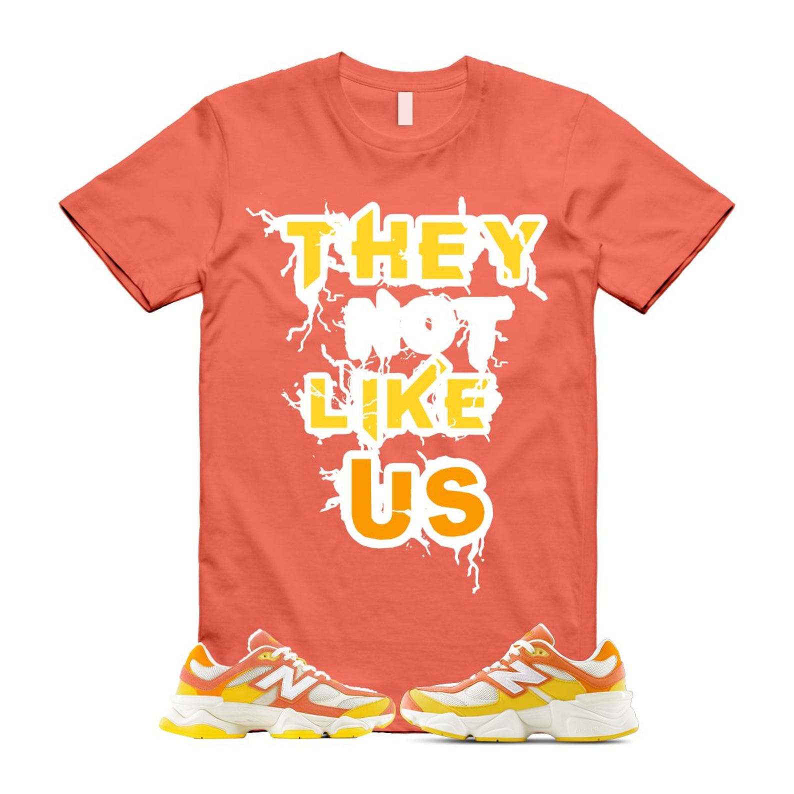 9060 Fluorescent Pink Orange Yellow Citrus Grapefruit Lemon Clementine T Shirt Match US U9060FLO T-Shirt, Sneaker Match Tee