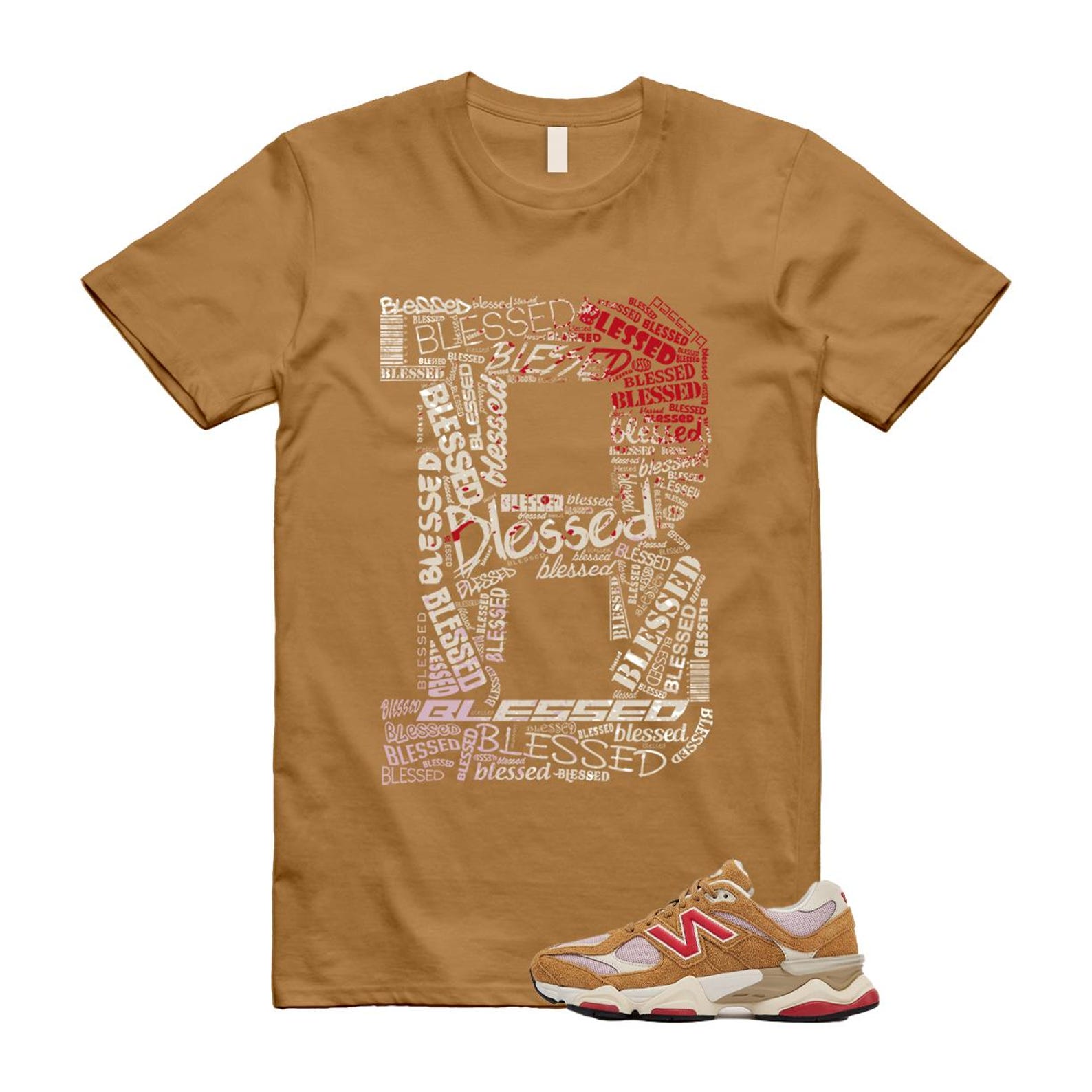 9060 Great Plains True Red Twilight Haze Wheat T Shirt Match B BLS U9060GEA T-Shirt, Sneaker Match Tee
