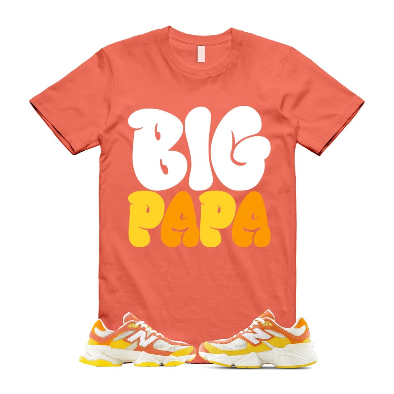 9060 Fluorescent Pink Orange Yellow Citrus Grapefruit Lemon Clementine T Shirt Match PAPA U9060FLO T-Shirt, Sneaker Match Tee