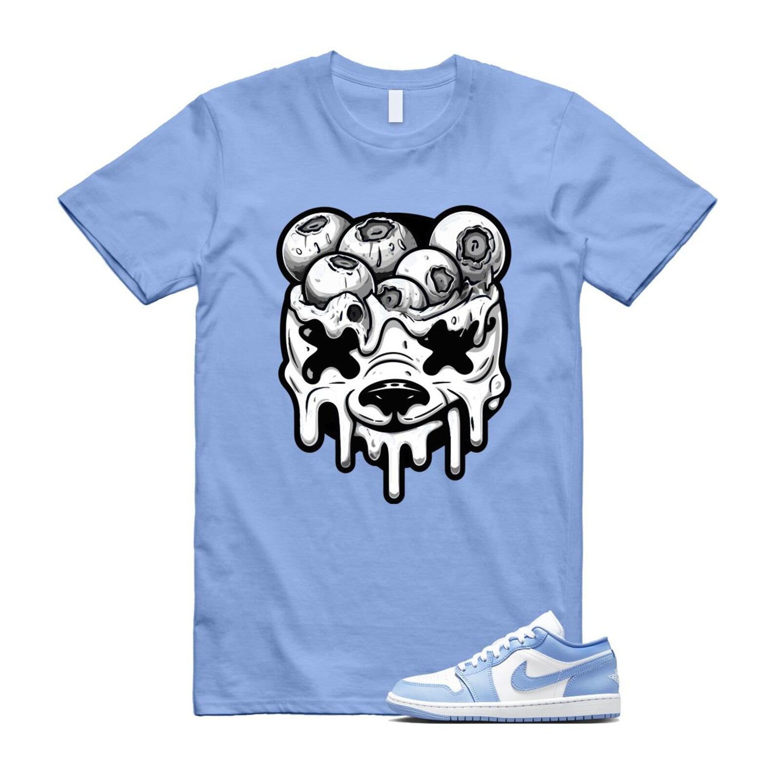 Jordan 1 Low White Aluminum T Shirt Match DBEAR DC0774-142 T-Shirt, Sneaker Match Tee