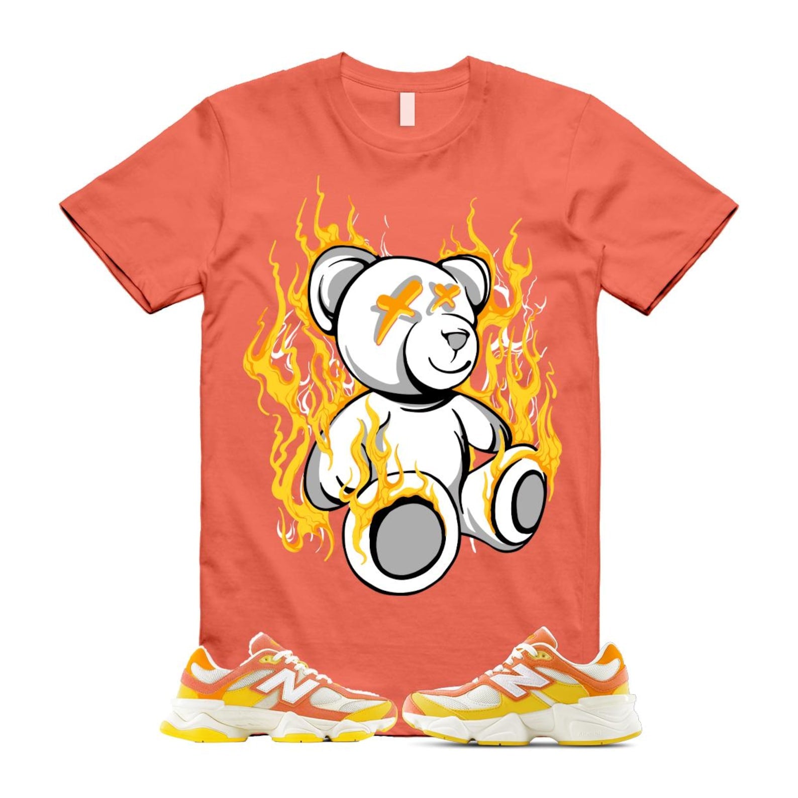 9060 Fluorescent Pink Orange Yellow Citrus Grapefruit Lemon Clementine T Shirt Match LIT U9060FLO T-Shirt, Sneaker Match Tee