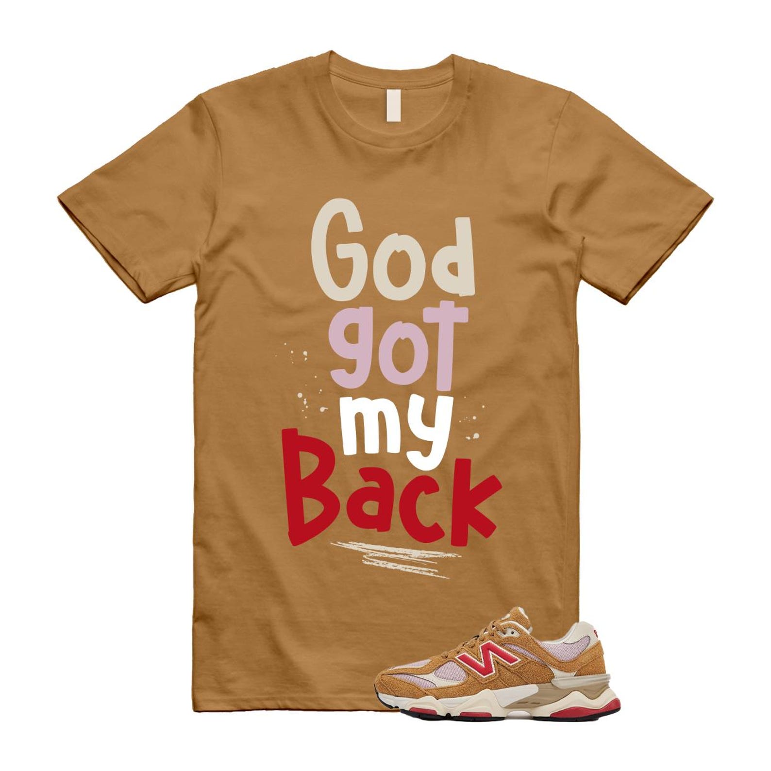 9060 Great Plains True Red Twilight Haze Wheat T Shirt Match GOD U9060GEA T-Shirt, Sneaker Match Tee