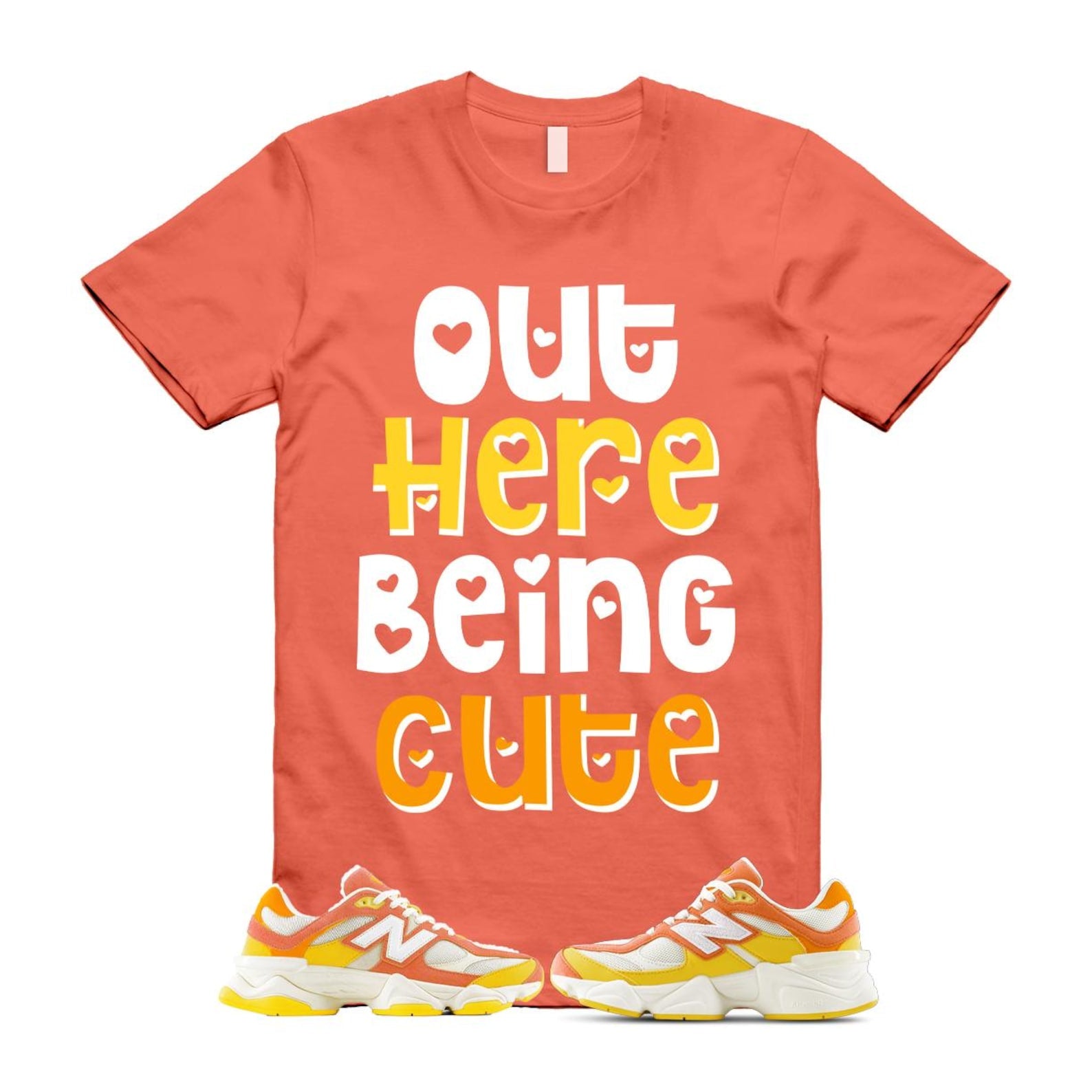 9060 Fluorescent Pink Orange Yellow Citrus Grapefruit Lemon Clementine T Shirt Match OHBC U9060FLO T-Shirt, Sneaker Match Tee