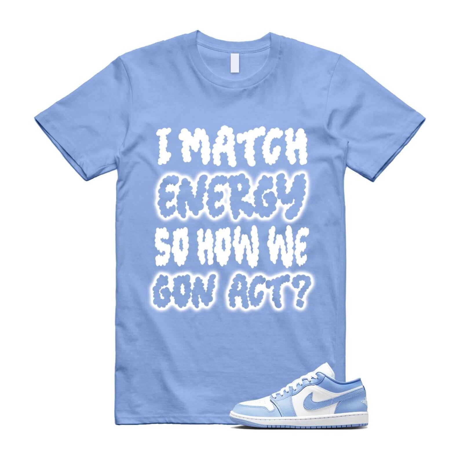Jordan 1 Low White Aluminum T Shirt Match MATCH DC0774-142 T-Shirt, Sneaker Match Tee