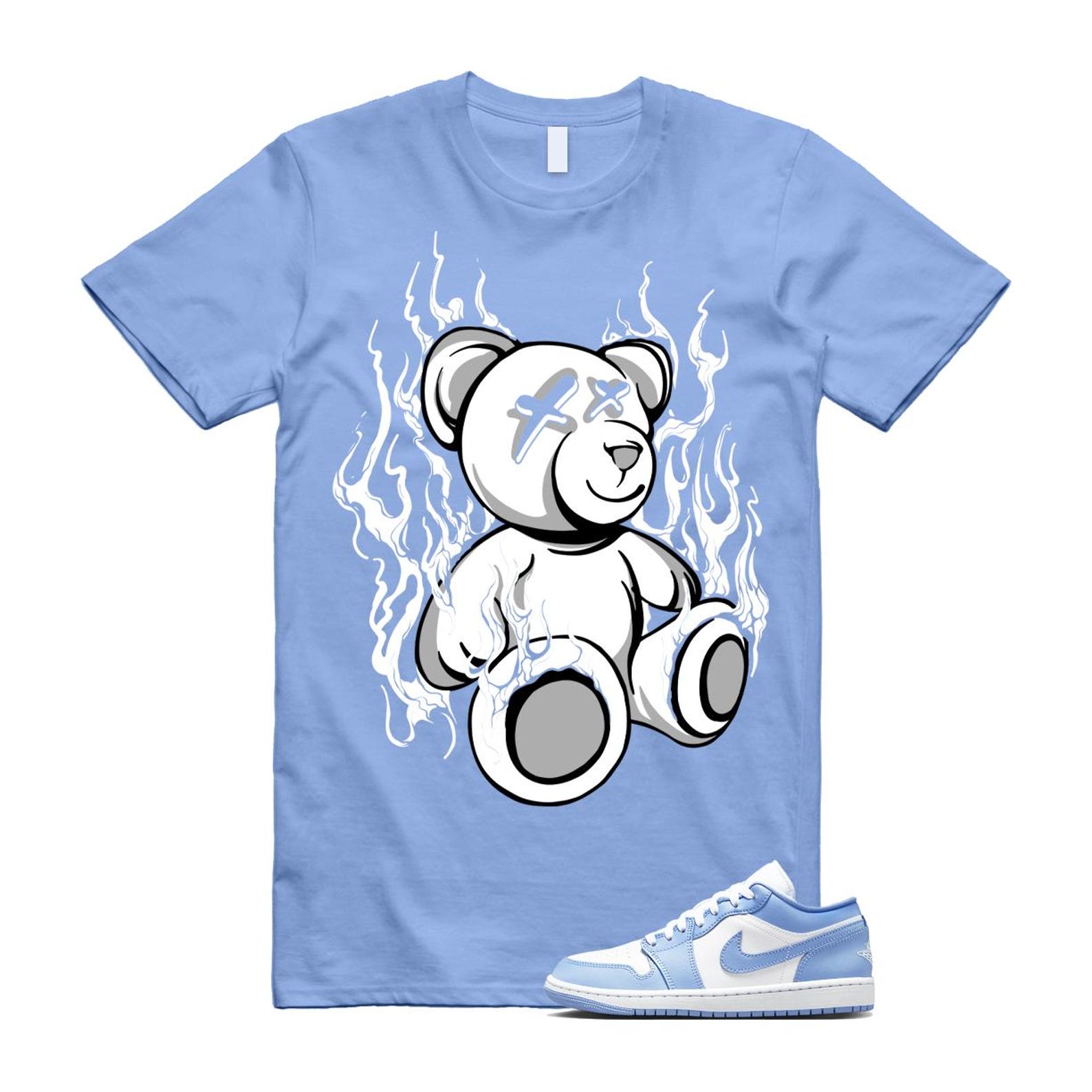 Jordan 1 Low White Aluminum T Shirt Match LIT DC0774-142 T-Shirt, Sneaker Match Tee