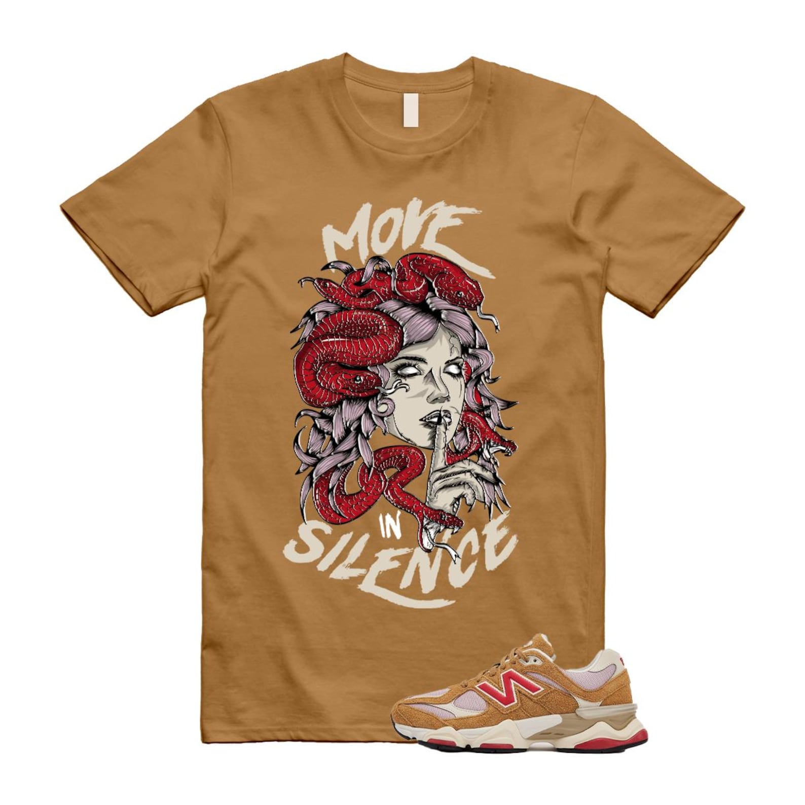 9060 Great Plains True Red Twilight Haze Wheat T Shirt Match MIS U9060GEA T-Shirt, Sneaker Match Tee