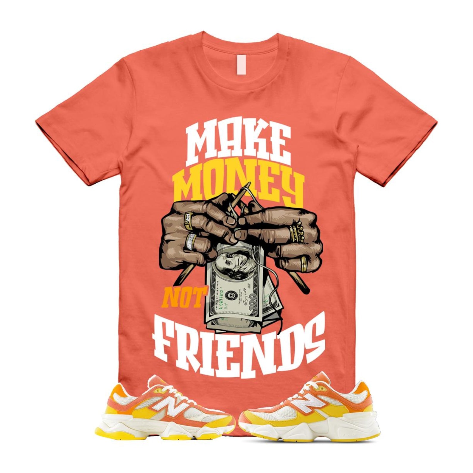 9060 Fluorescent Pink Orange Yellow Citrus Grapefruit Lemon Clementine T Shirt Match MM U9060FLO T-Shirt, Sneaker Match Tee