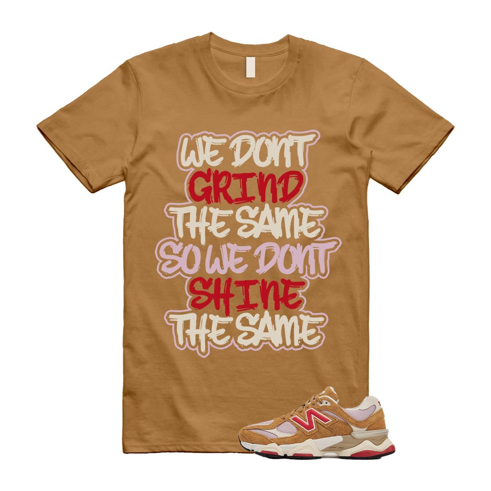 9060 Great Plains True Red Twilight Haze Wheat T Shirt Match GRIND U9060GEA T-Shirt, Sneaker Match Tee